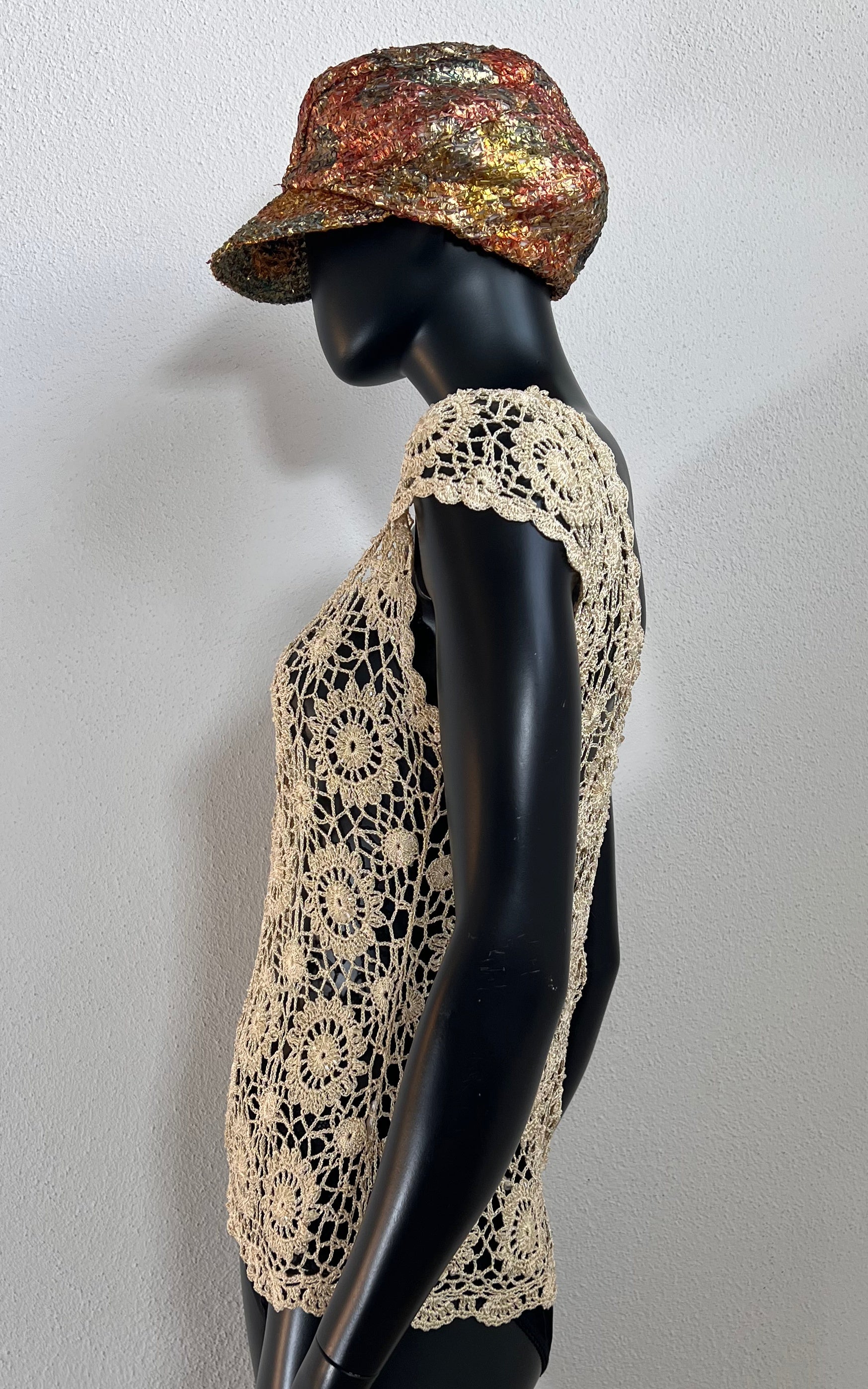 Vintage Sequins Crochet Top