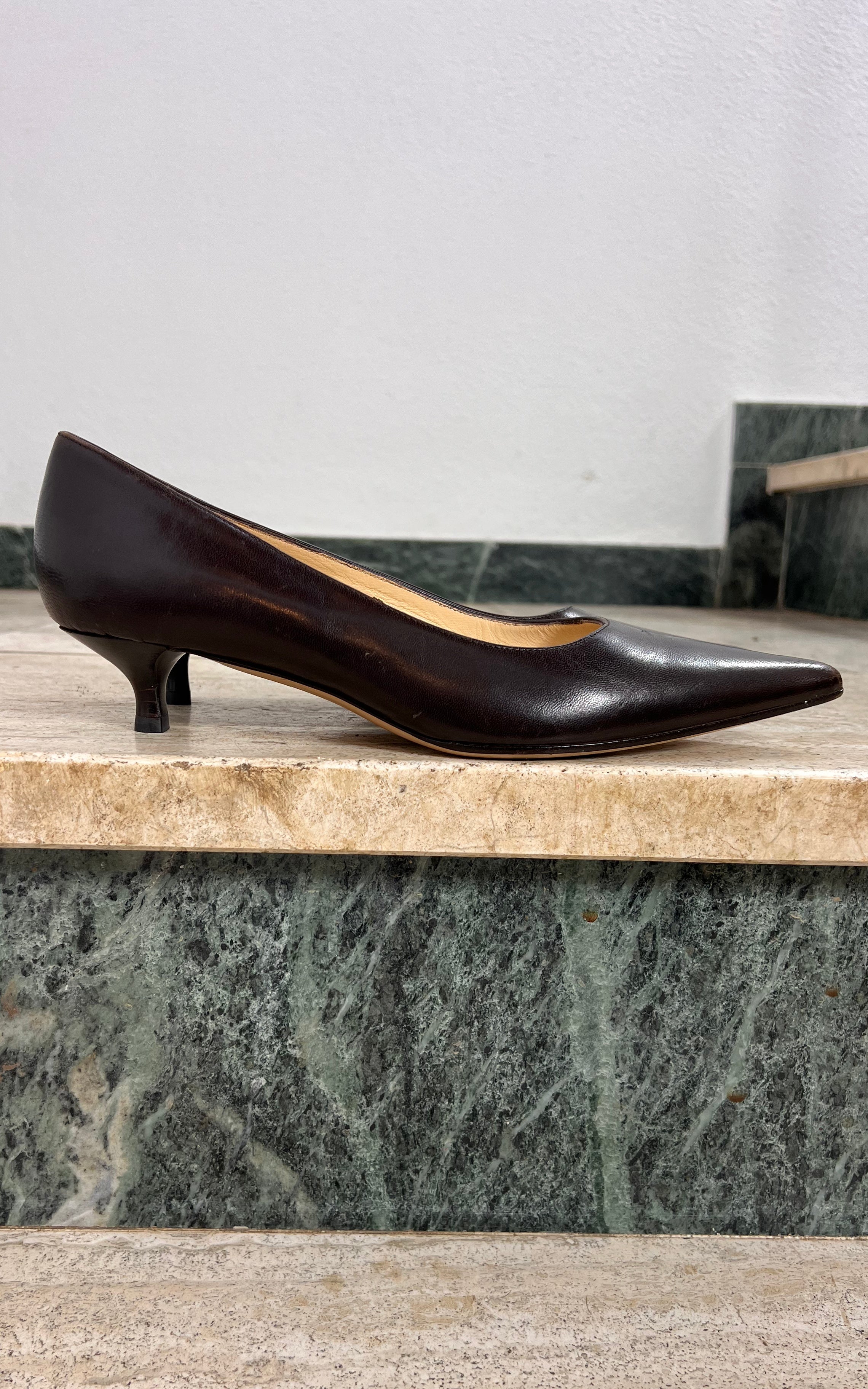 Vintage Tom Ford for Gucci Darkbrown Kittenheel 38