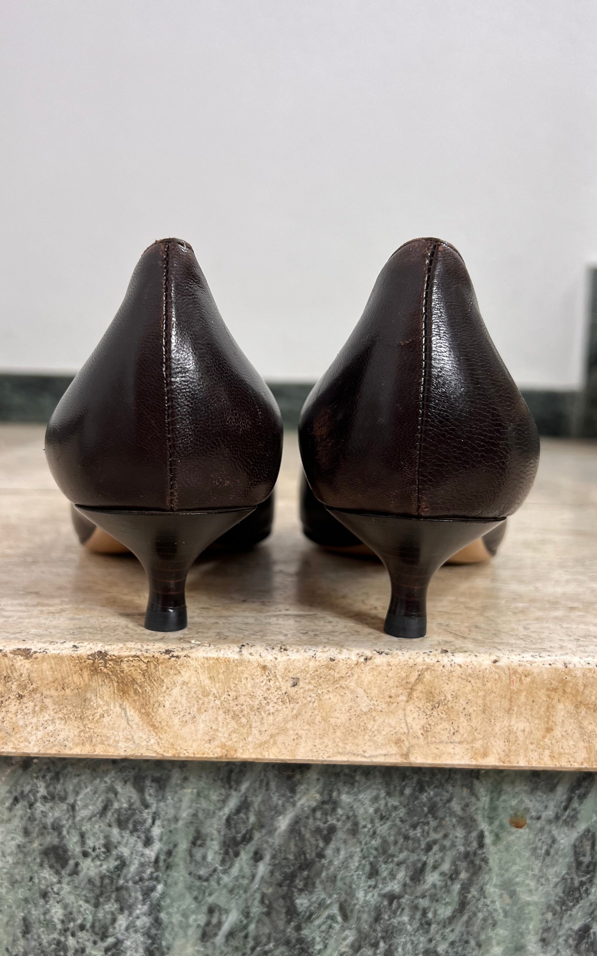 Vintage Tom Ford for Gucci Darkbrown Kittenheel 38