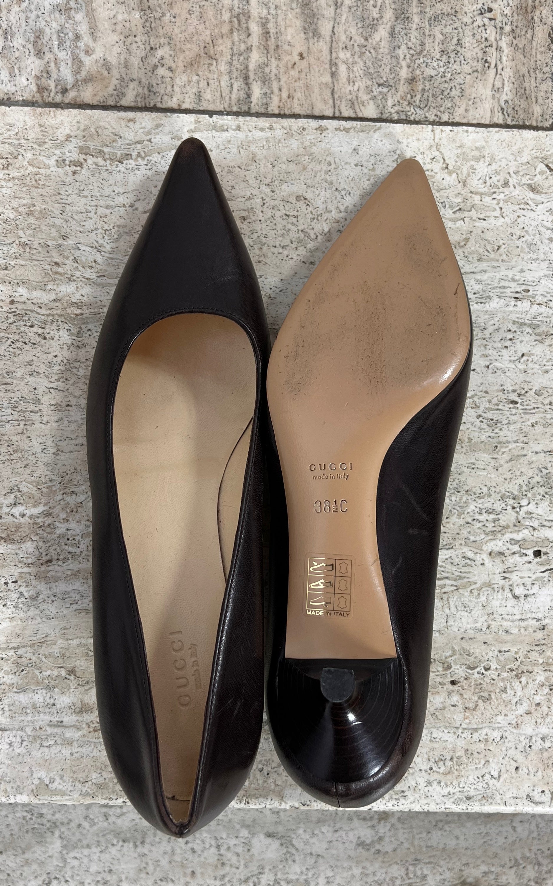 Vintage Tom Ford for Gucci Darkbrown Kittenheel 38