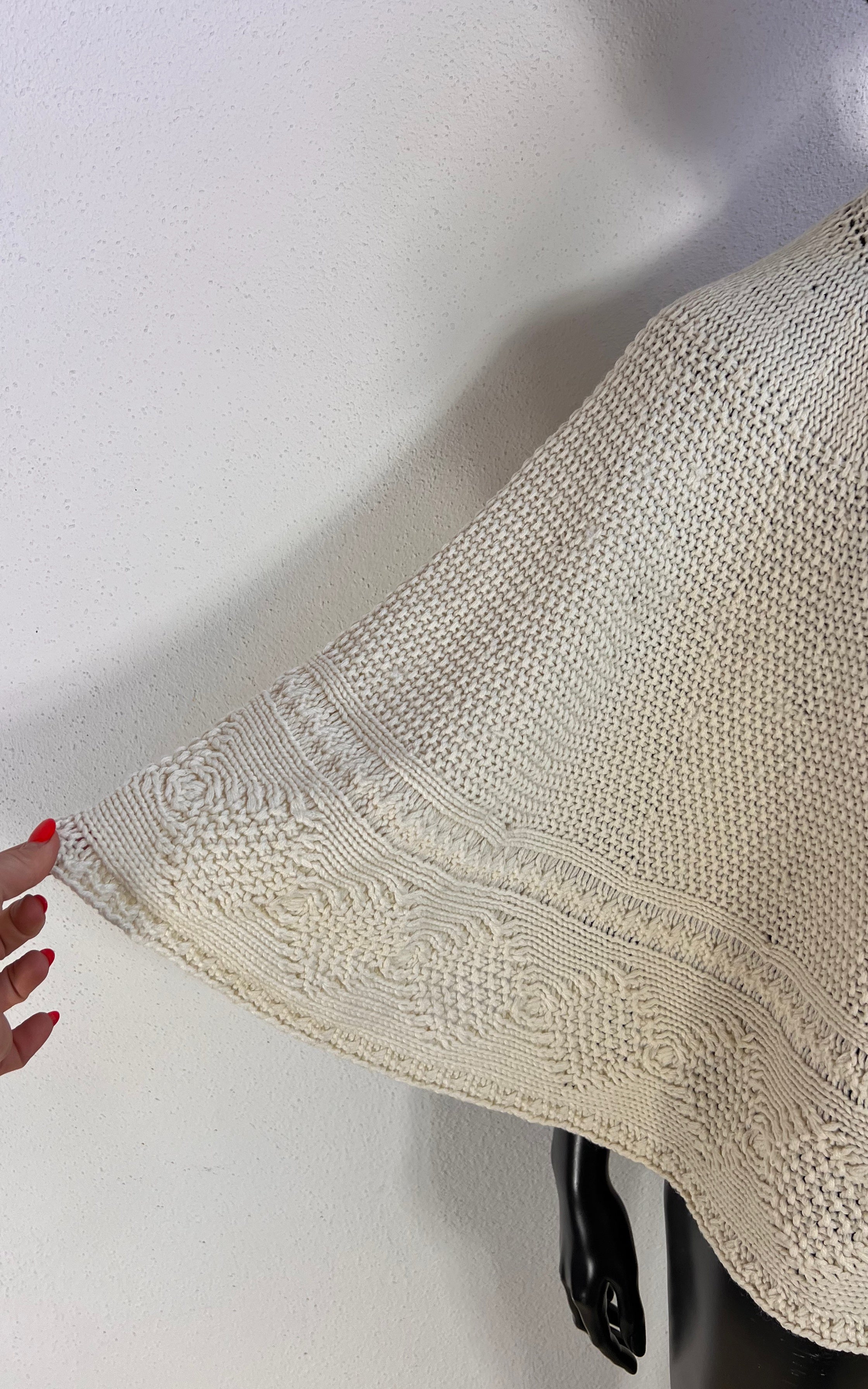 Vintage Bohemian Handmade Wool Cape