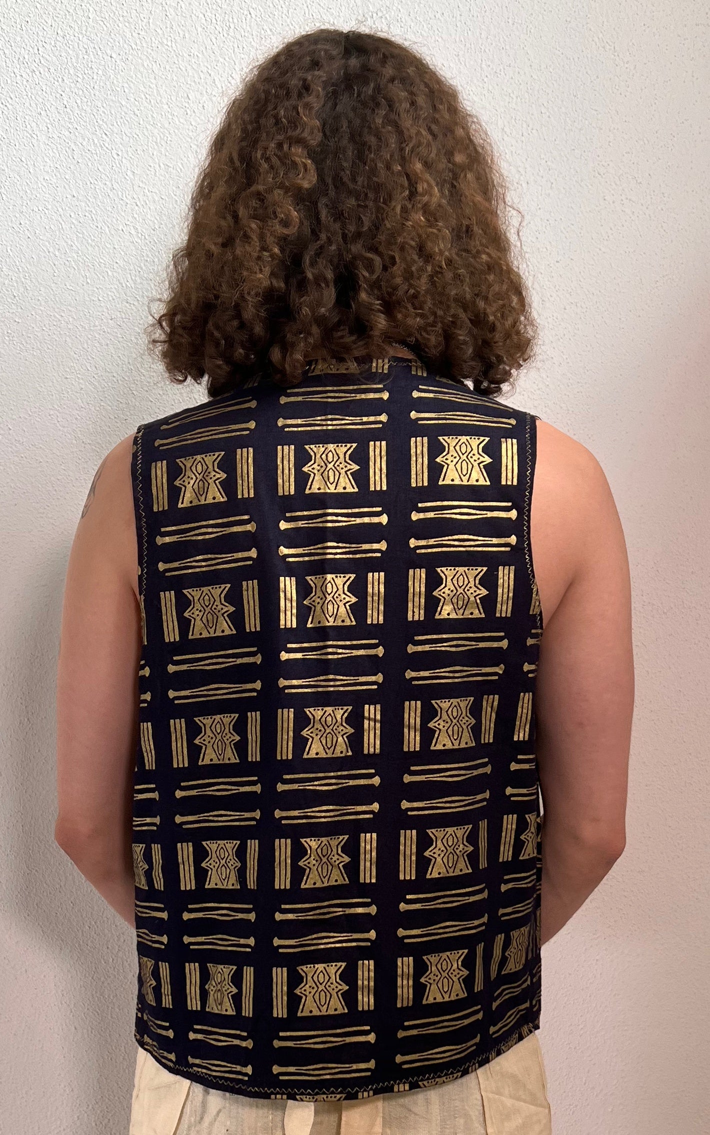 Vintage MENS 90s Reversible Waistcoat