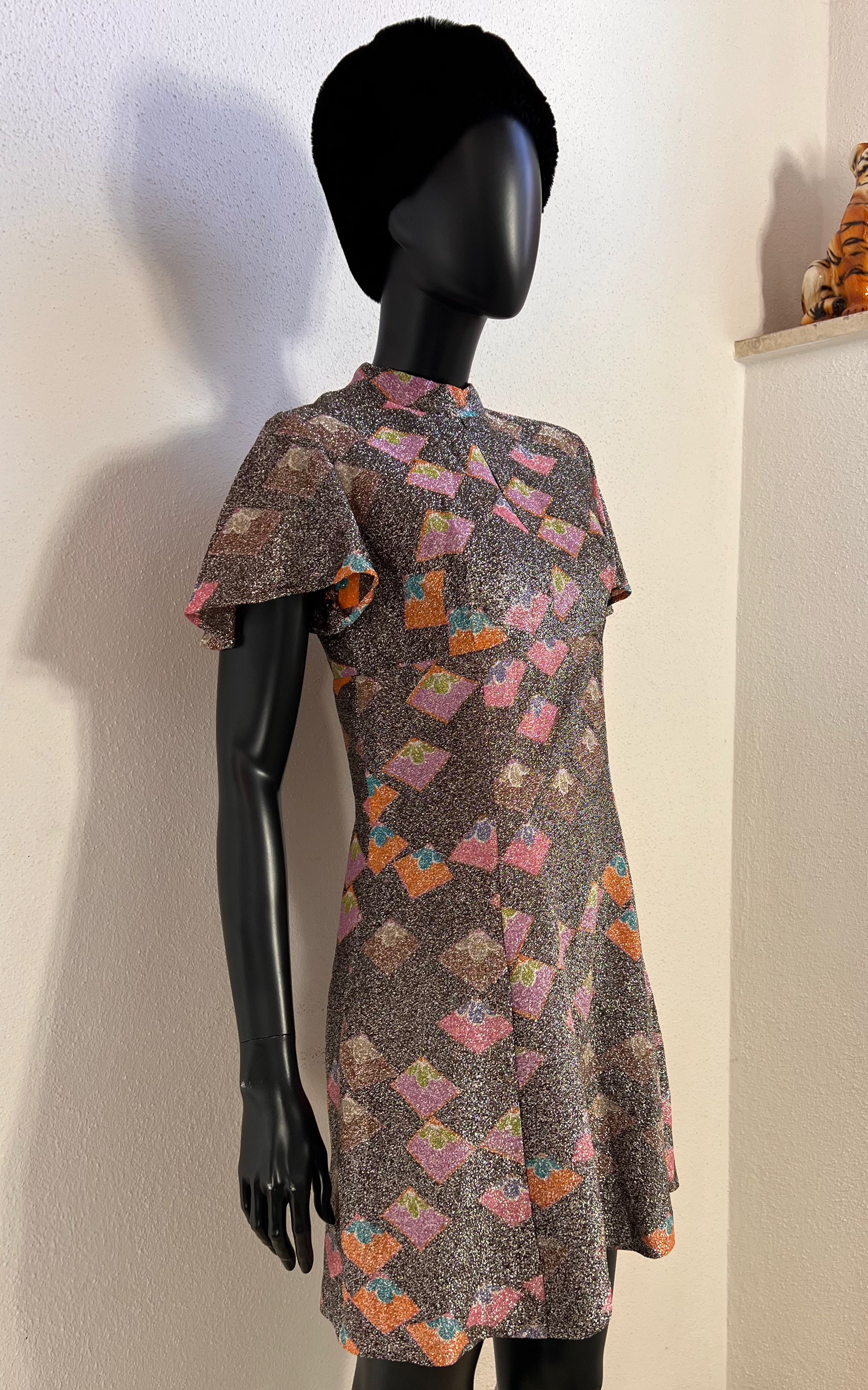 Vintage 70s Mini Glitter Dress