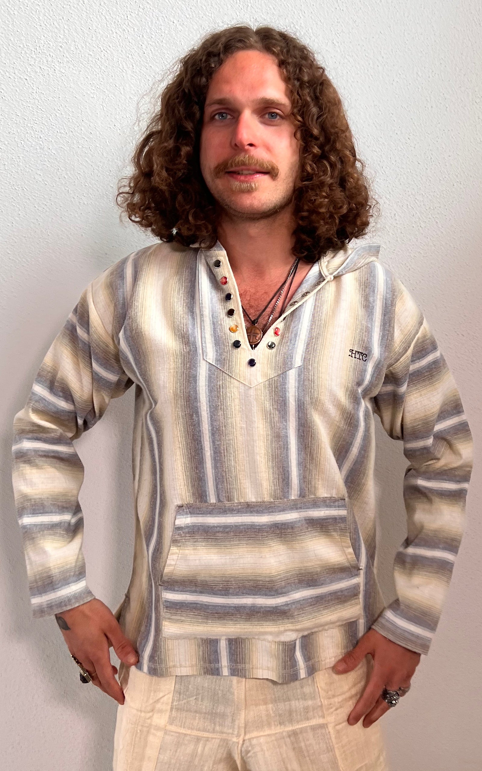 Vintage MENS 90s Hooded Shirt