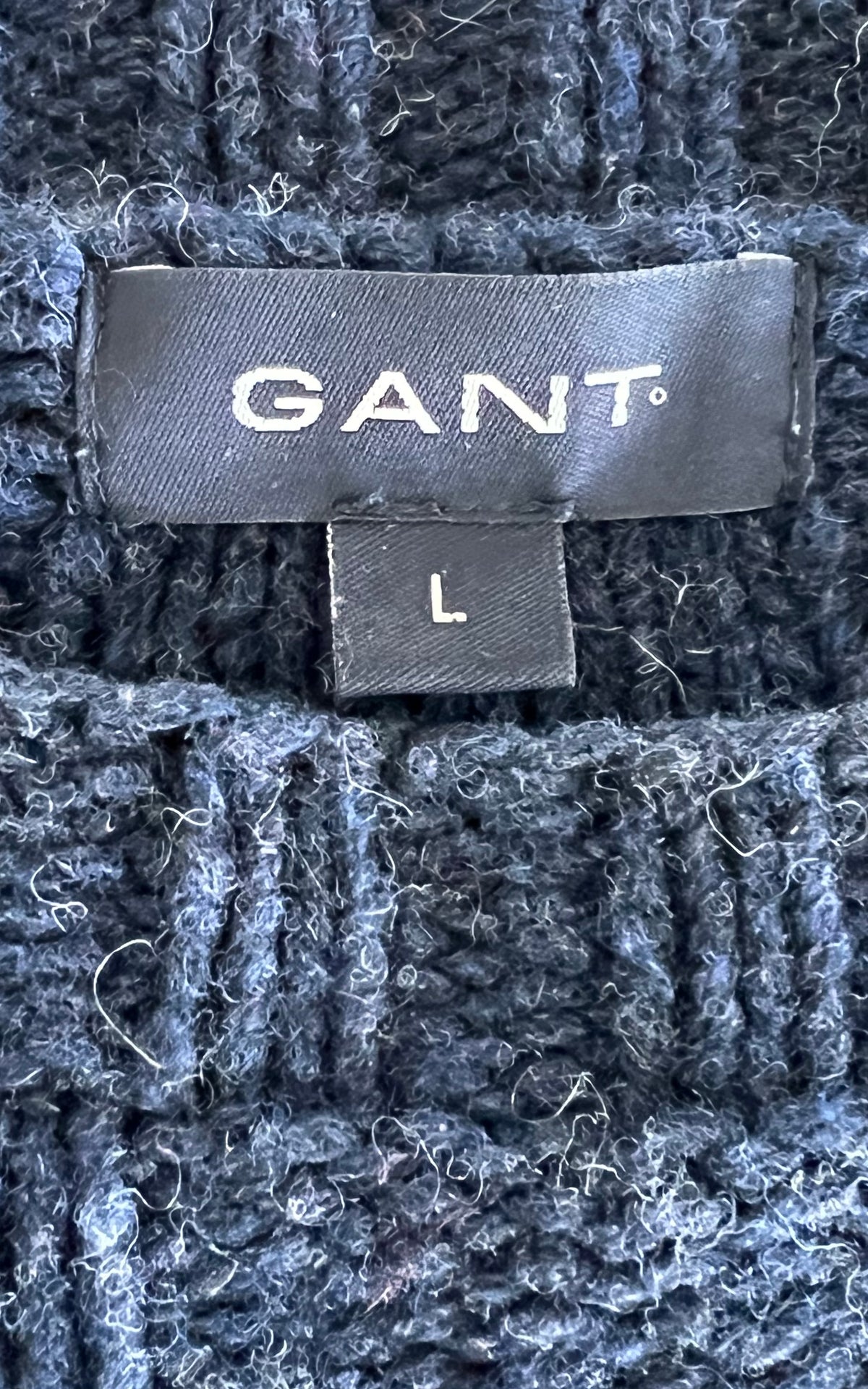 GANT MENS Stars & Stripes Lambswool Cable-Knit Sweater