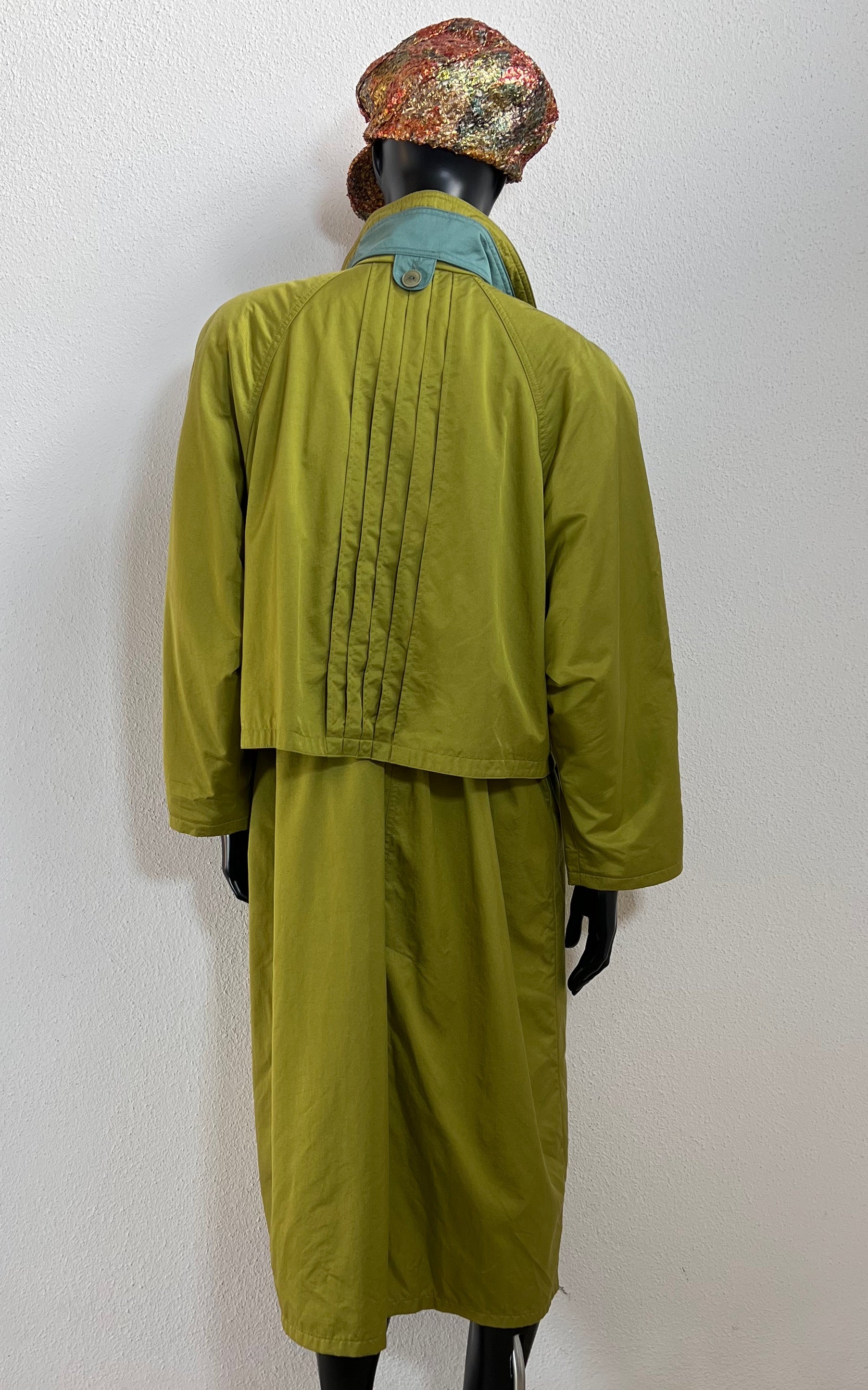 Vintage Green Autum Trenchcoat