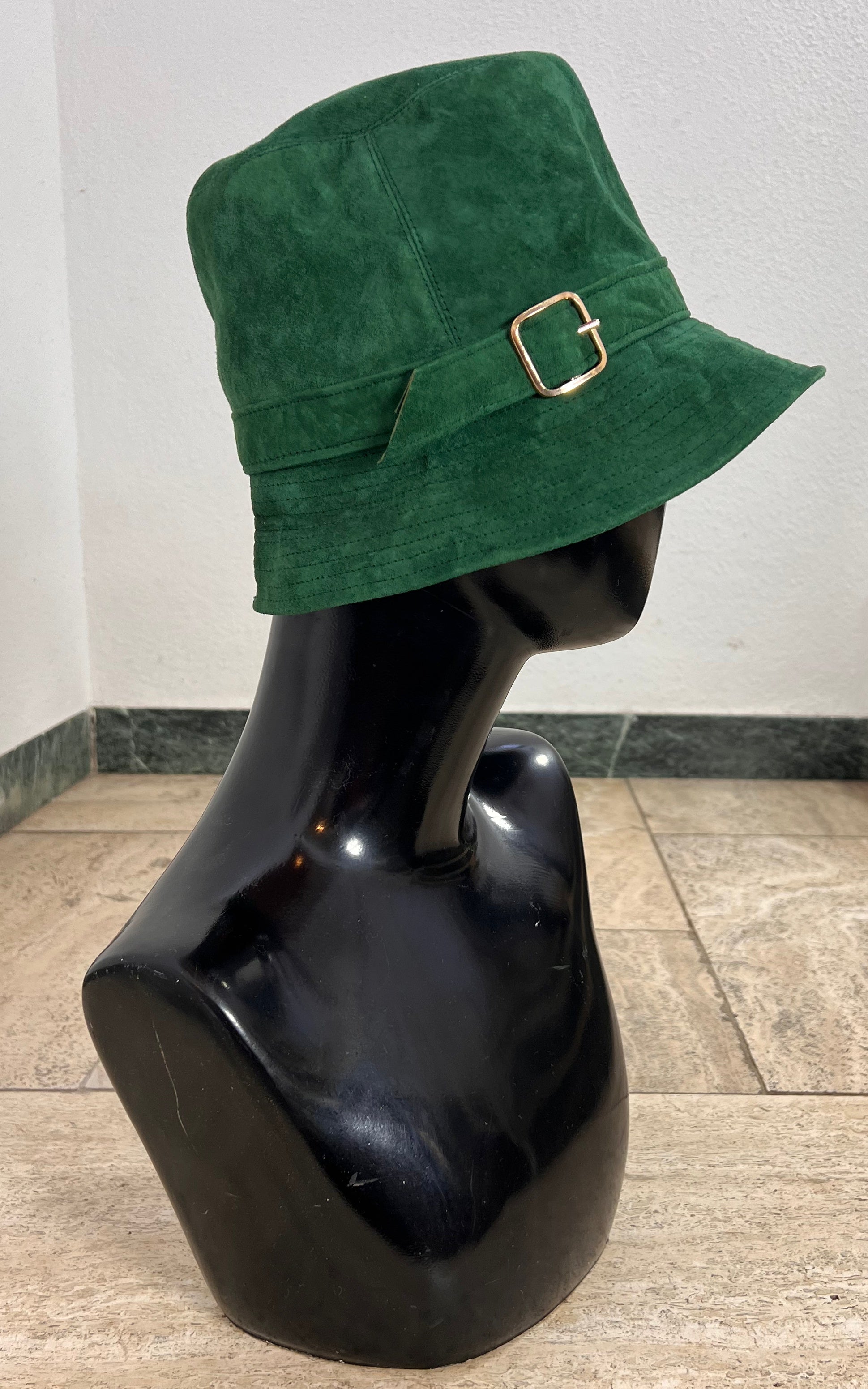 Vintage 70s Suede Bucket Hat