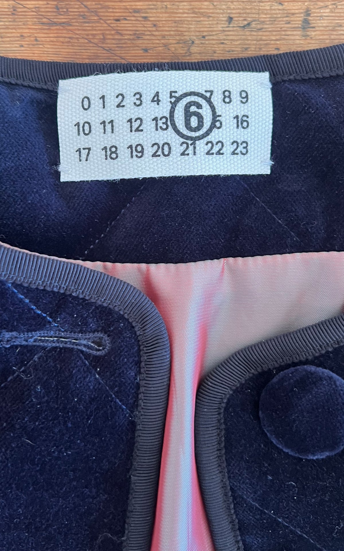 MM6 Maison Martin Margiela Line 6 Quilted Velvet Coat