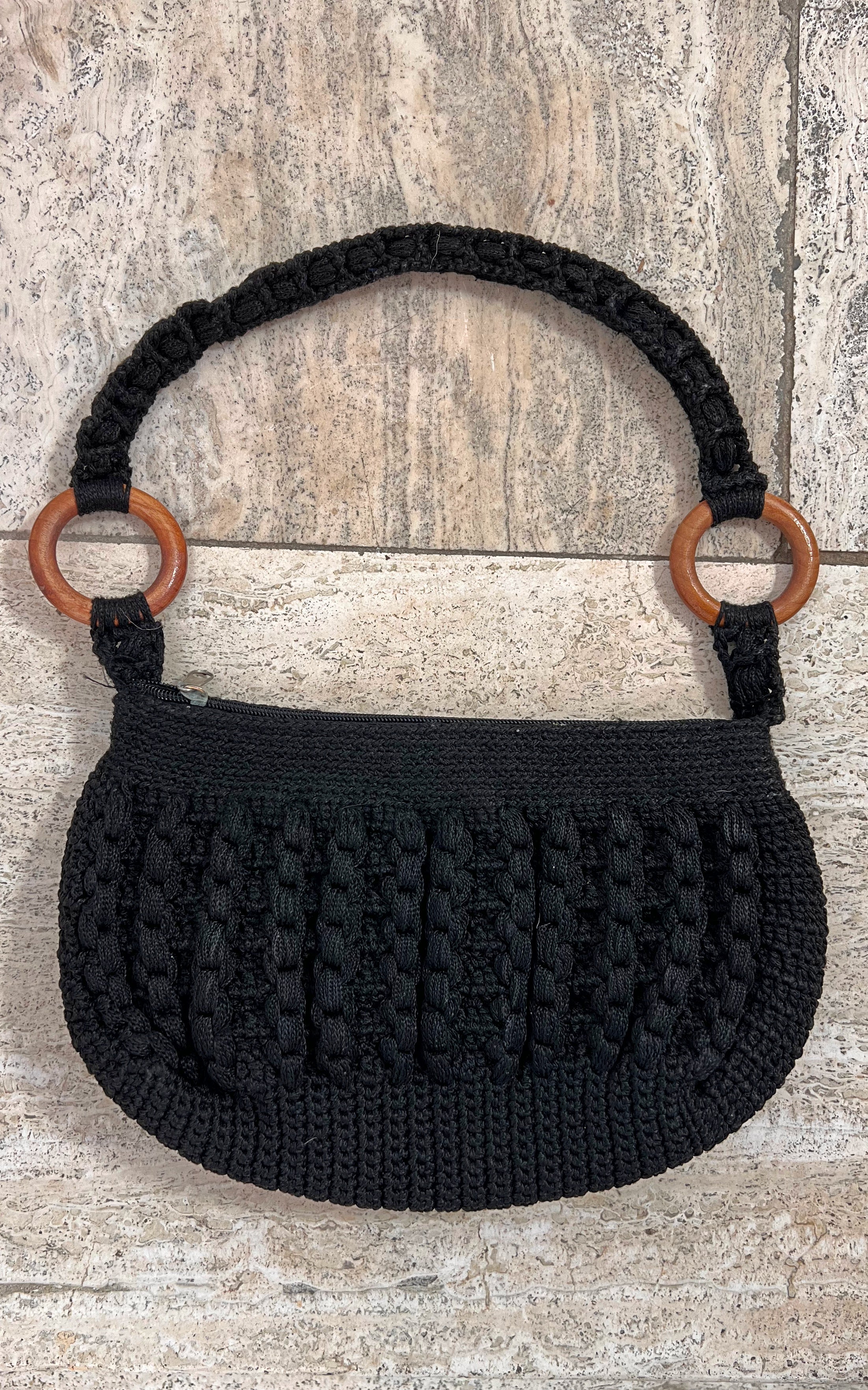 Vintage Crochet Baguette Bag