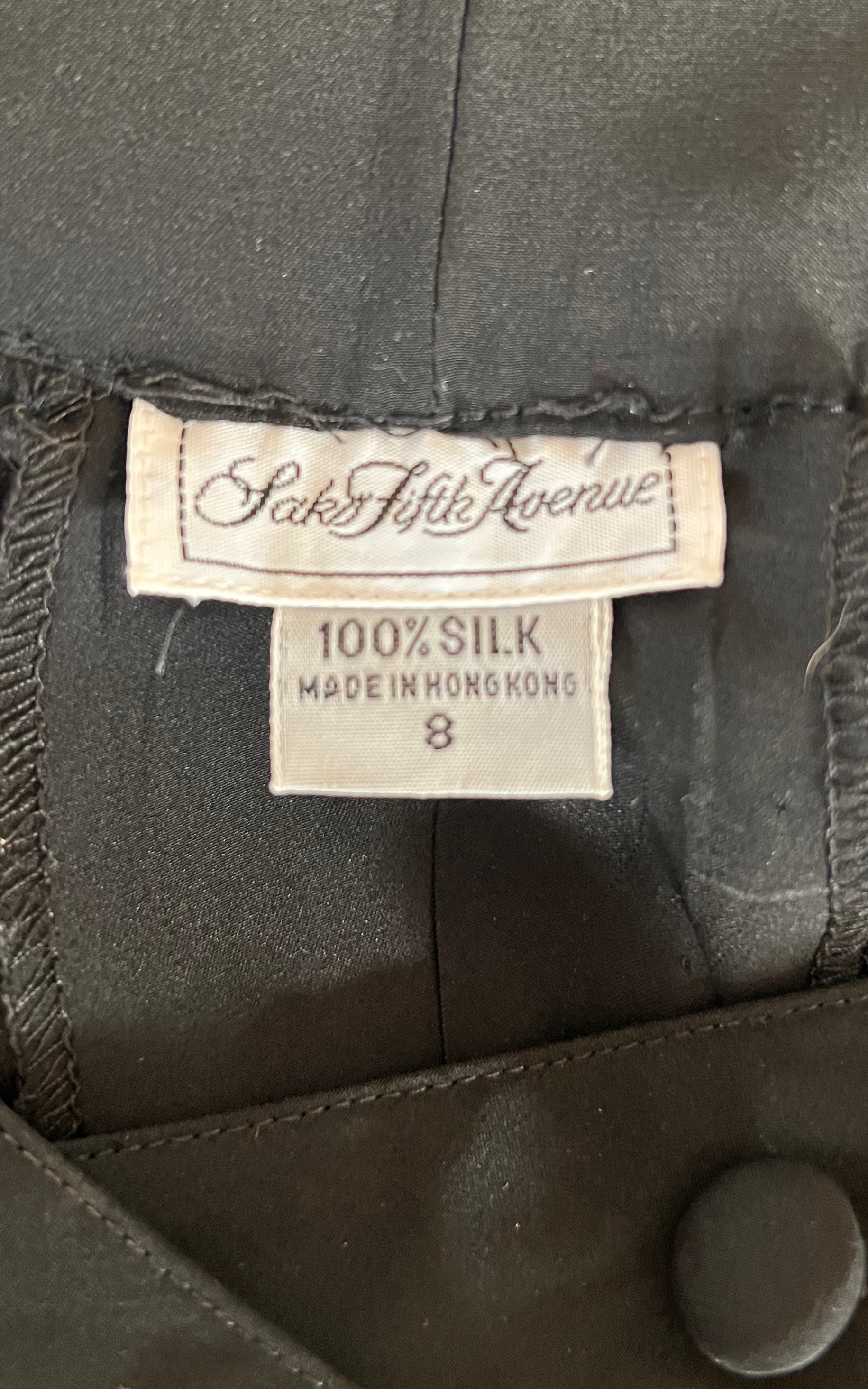 Pantaloni di seta vintage Saks Fifth Avenue