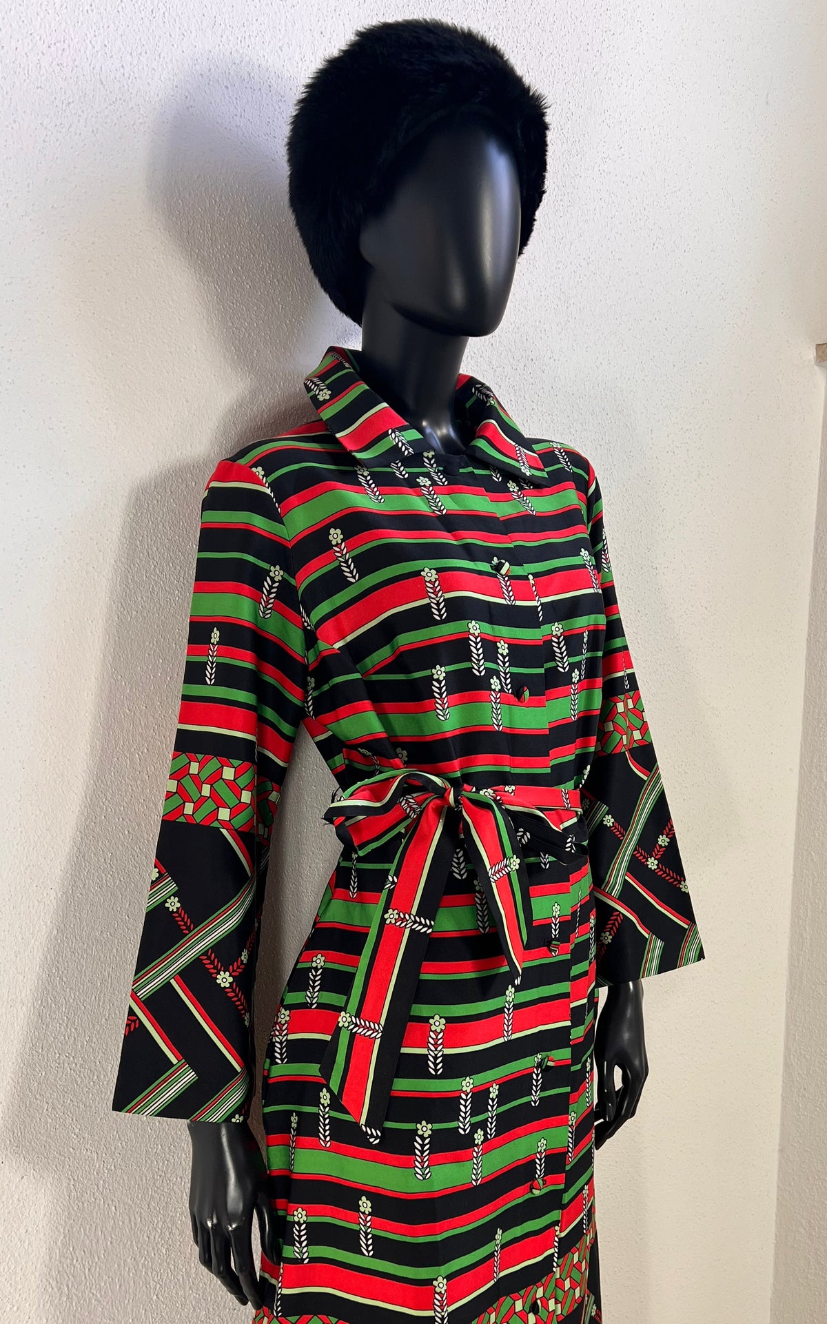 Vintage 1970s Printed Maxi Dress