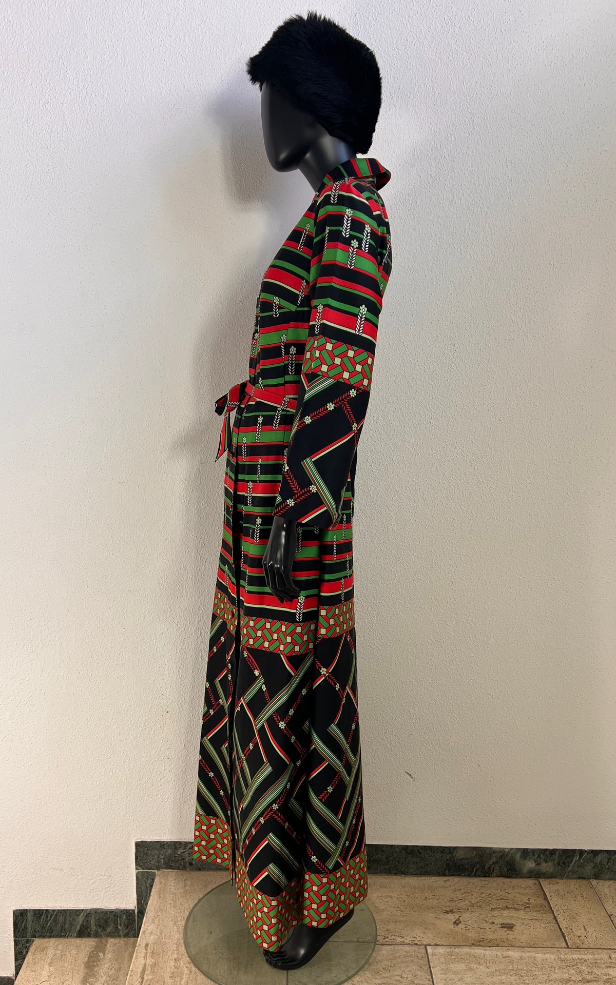 Vintage 1970s Printed Maxi Dress