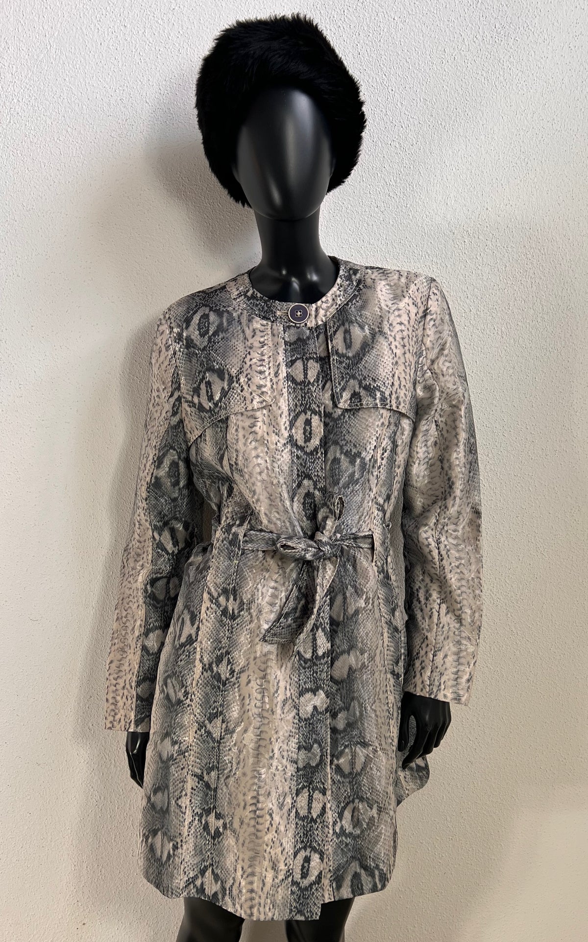 Vintage Alba Moda Snake Print Coat