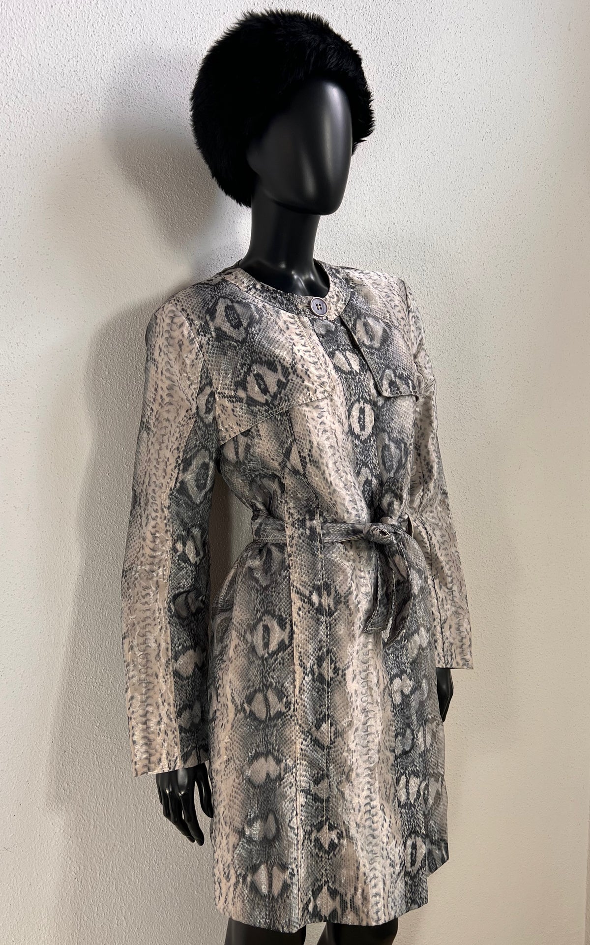 Vintage Alba Moda Snake Print Coat