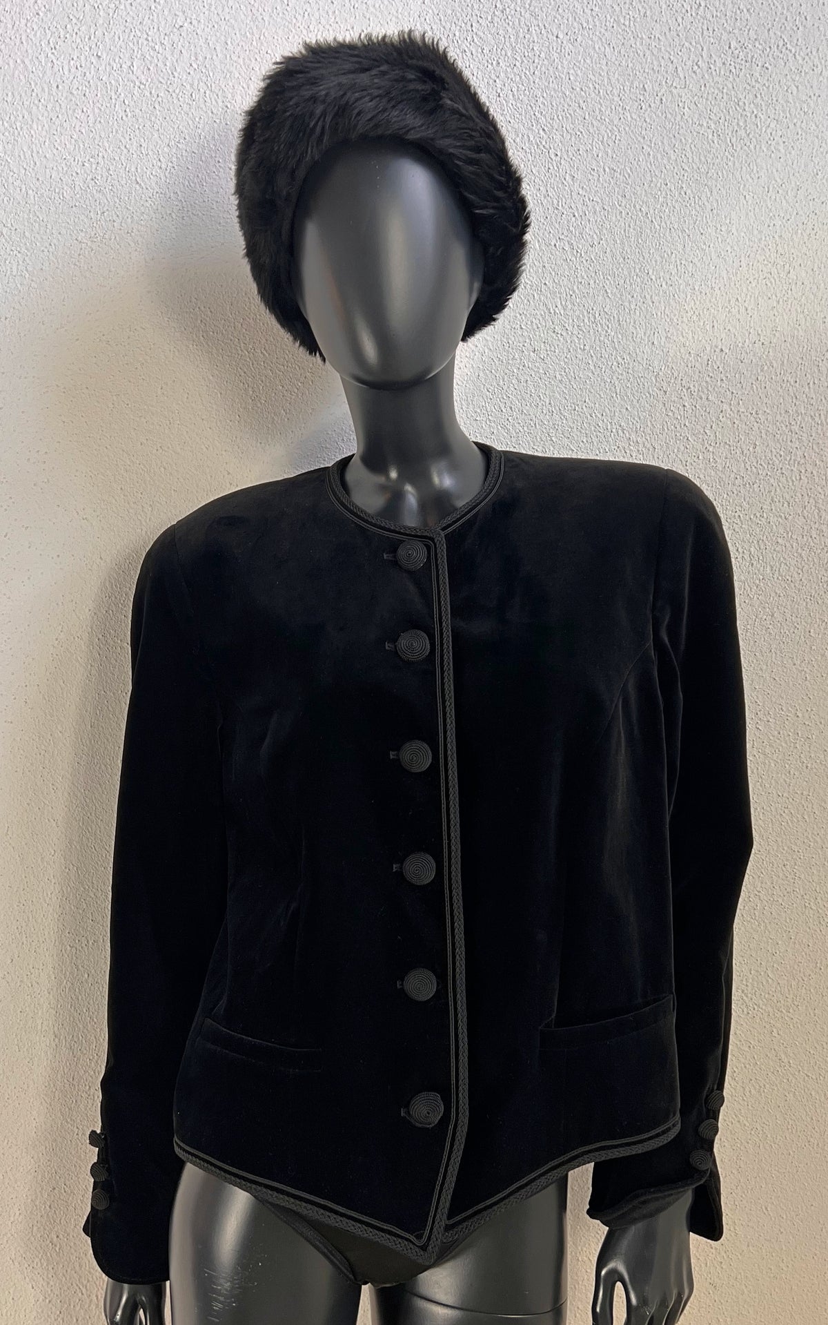 Vintage Antoinette Black Velvet Jacket