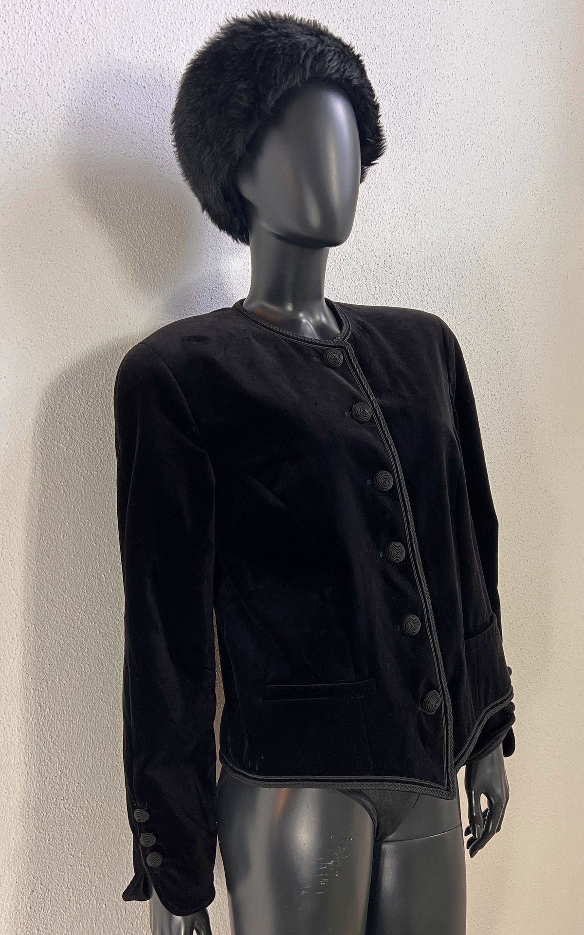 Vintage Antoinette Black Velvet Jacket