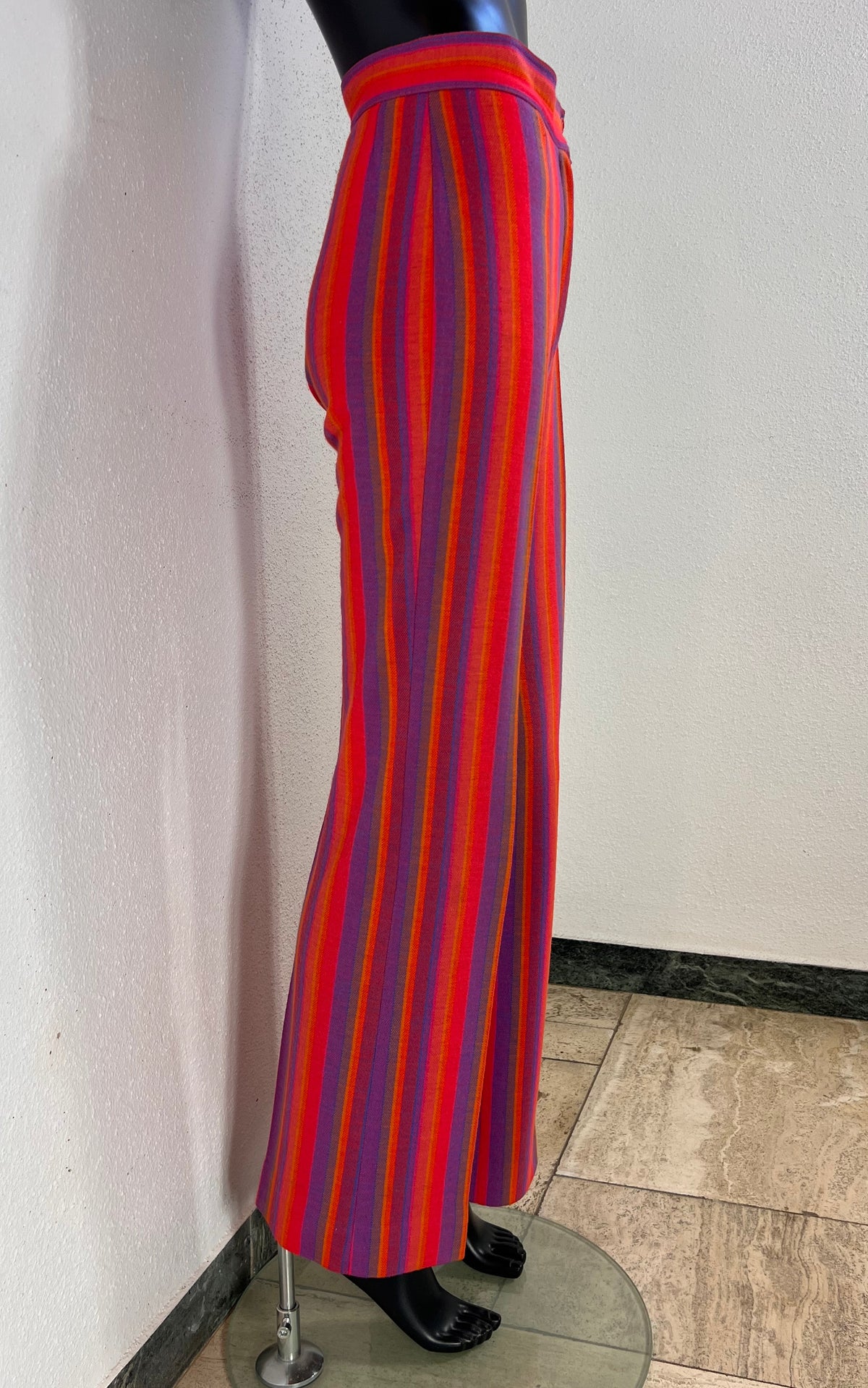 Vintage 1970s Rodier Paris Striped Trouser Suit