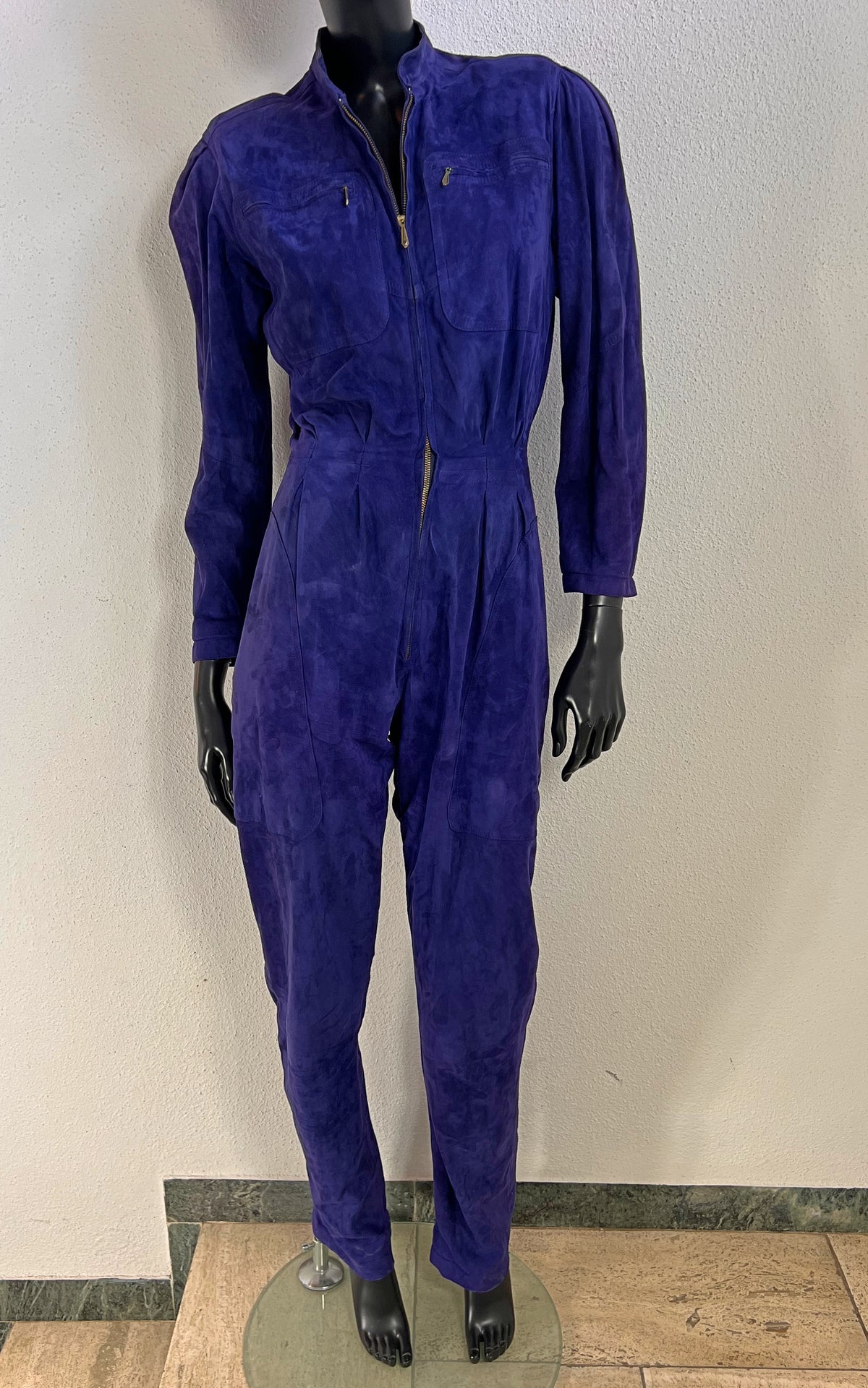 Vintage Zanella Purple Suede Jumpsuit