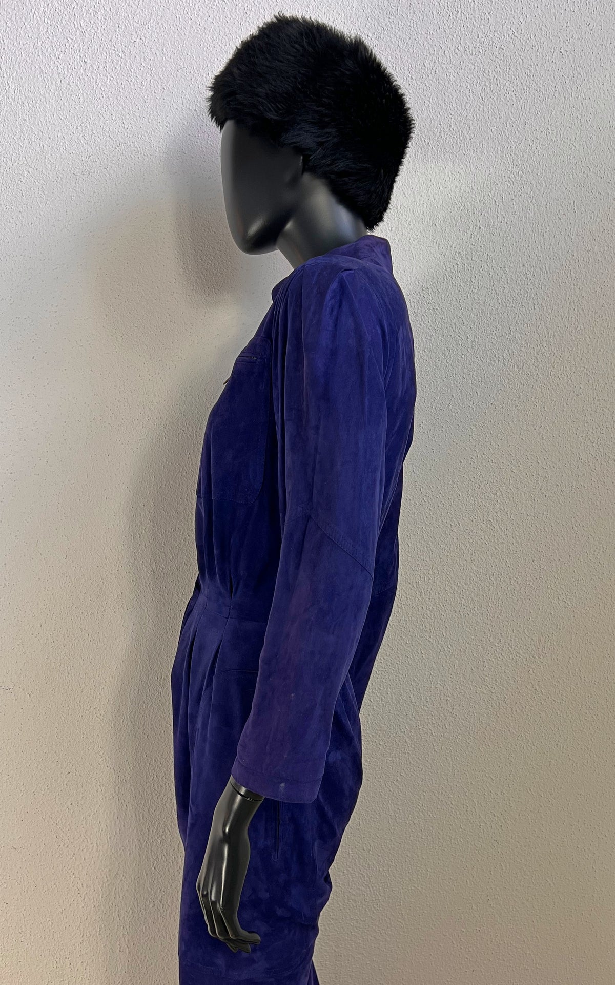 Vintage Zanella Purple Suede Jumpsuit