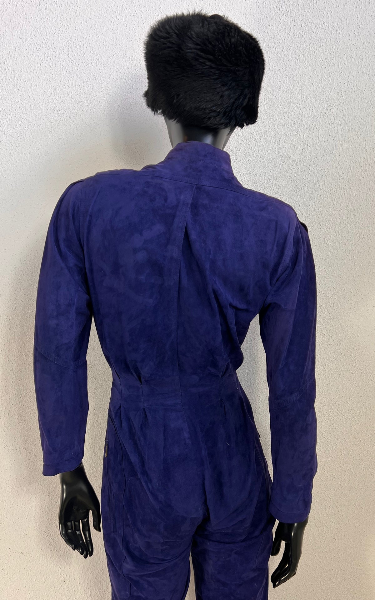Vintage Zanella Purple Suede Jumpsuit