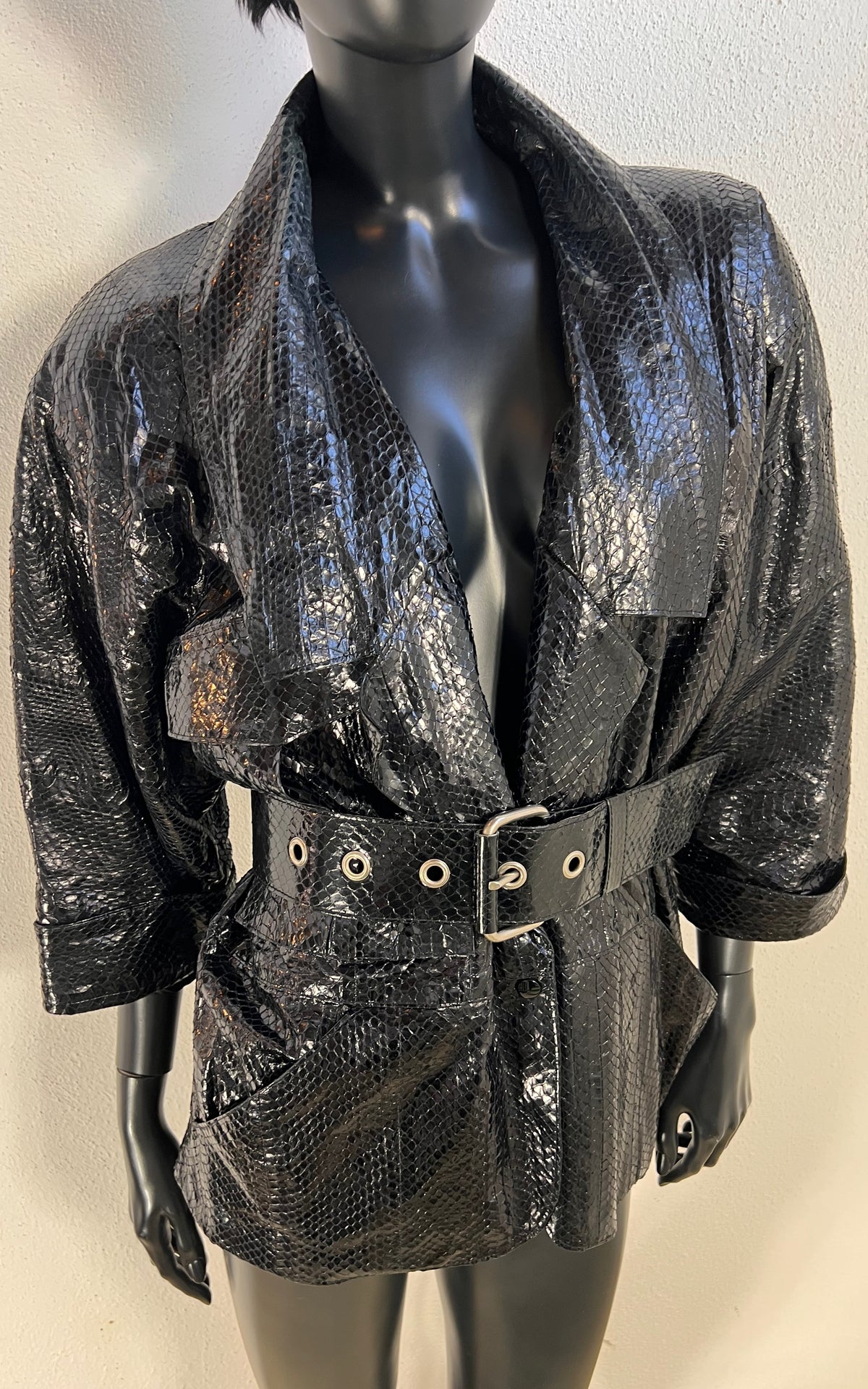 Vintage 80s Kyra Düsseldorf Python Skin Jacket