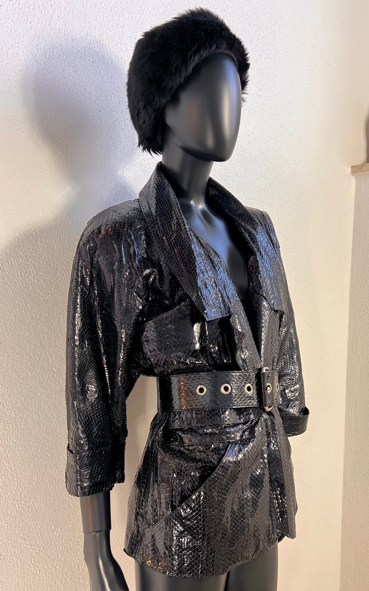 Vintage 80s Kyra Düsseldorf Python Skin Jacket