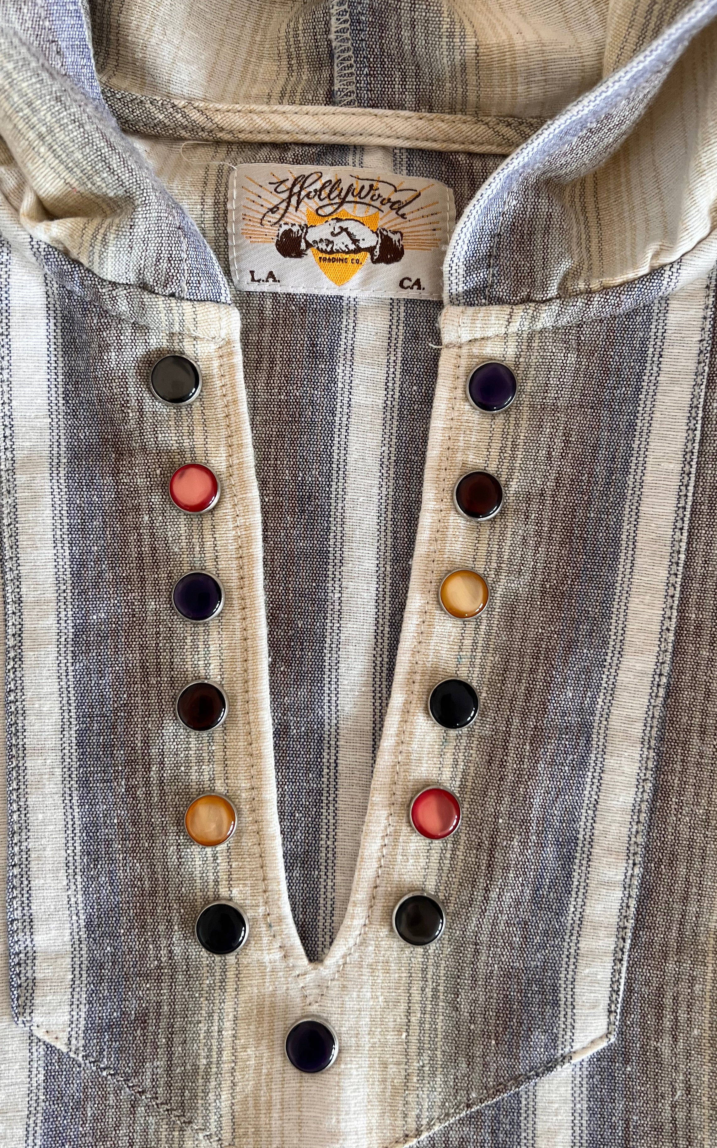 Vintage MENS 90s Hooded Shirt