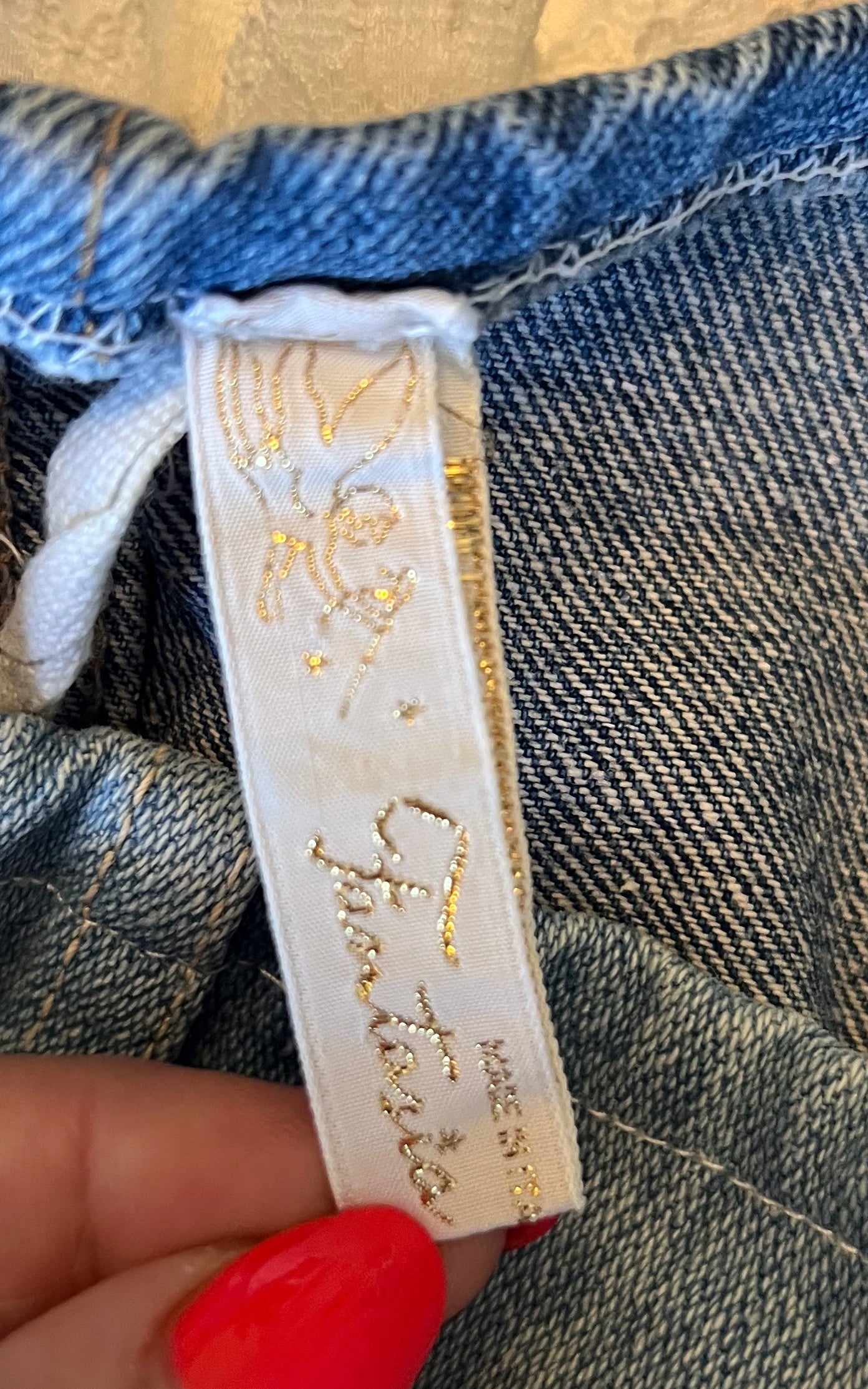 Vintage Denim Volant Skirt