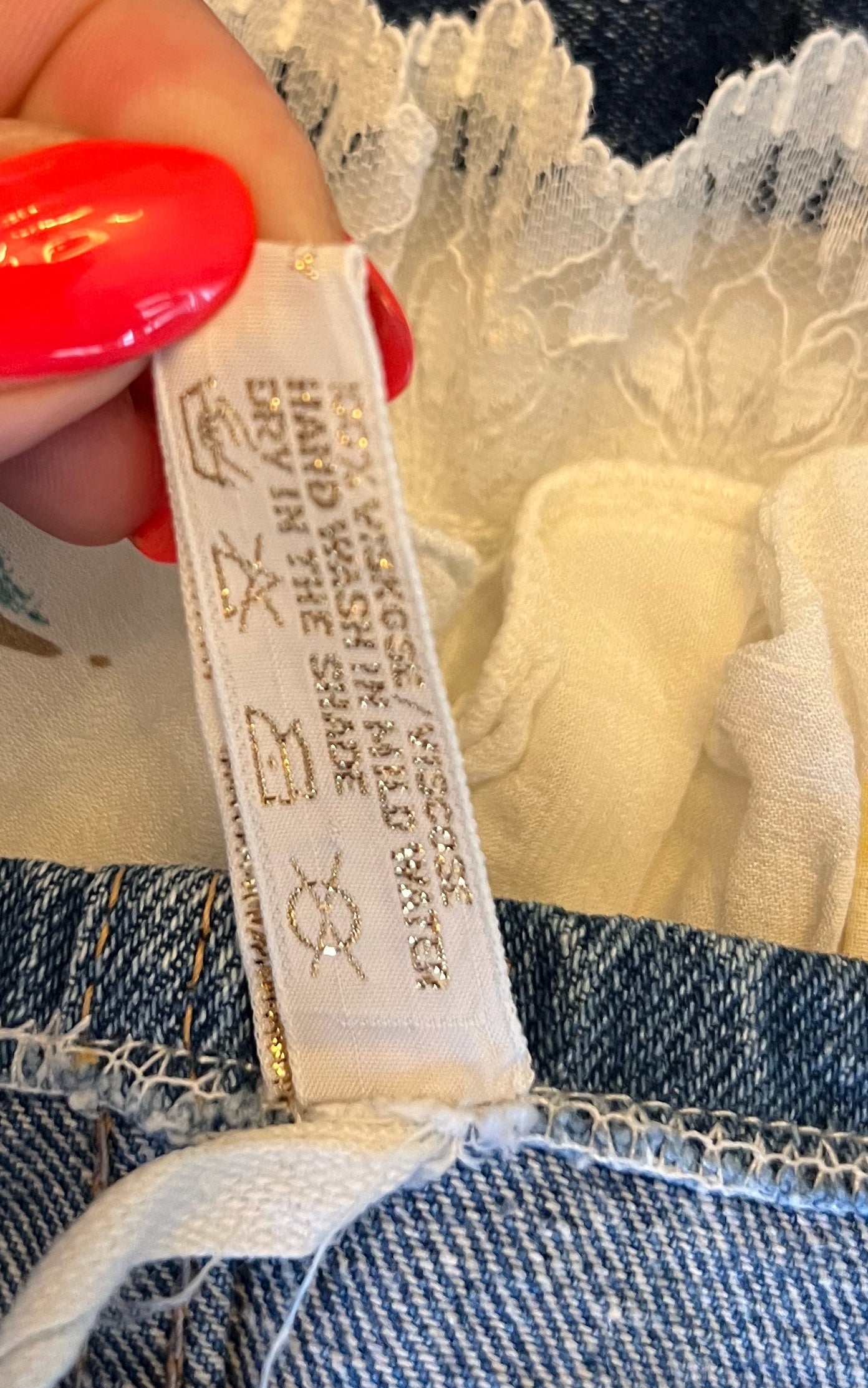 Vintage Denim Volant Skirt