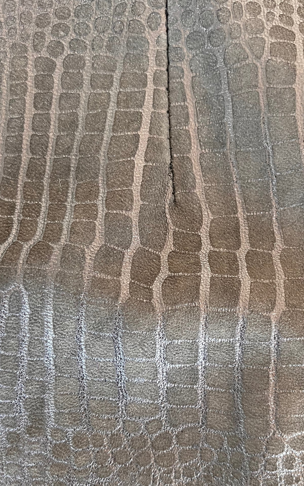 Vintage Hannelore Gebhardt Croc-Embossed Leather Skirt