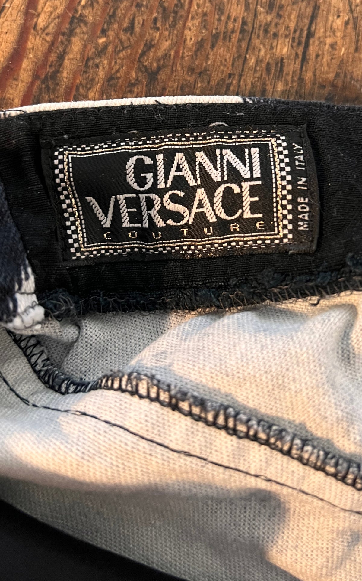 Vintage Gianni Versace Couture Zebra Print Trousers