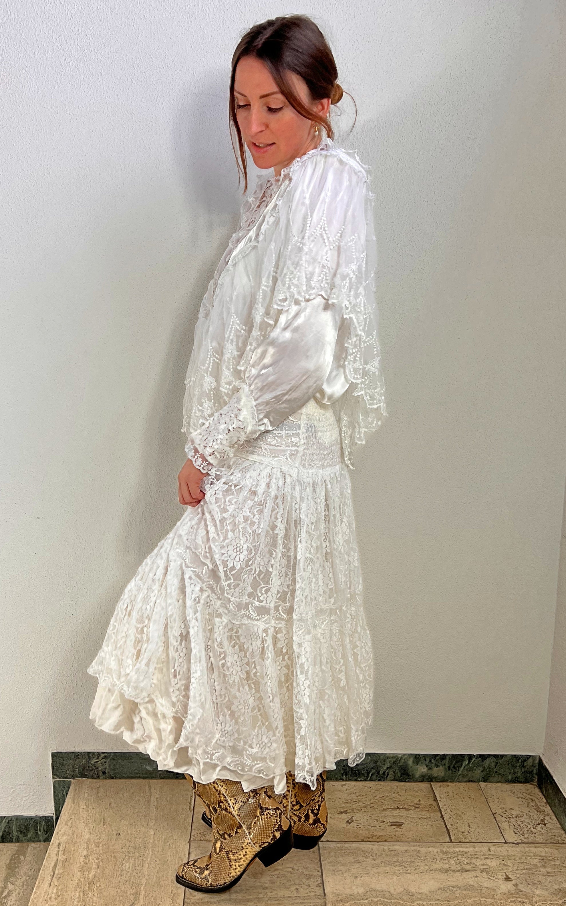 Vintage 80s Cocos Lace Set