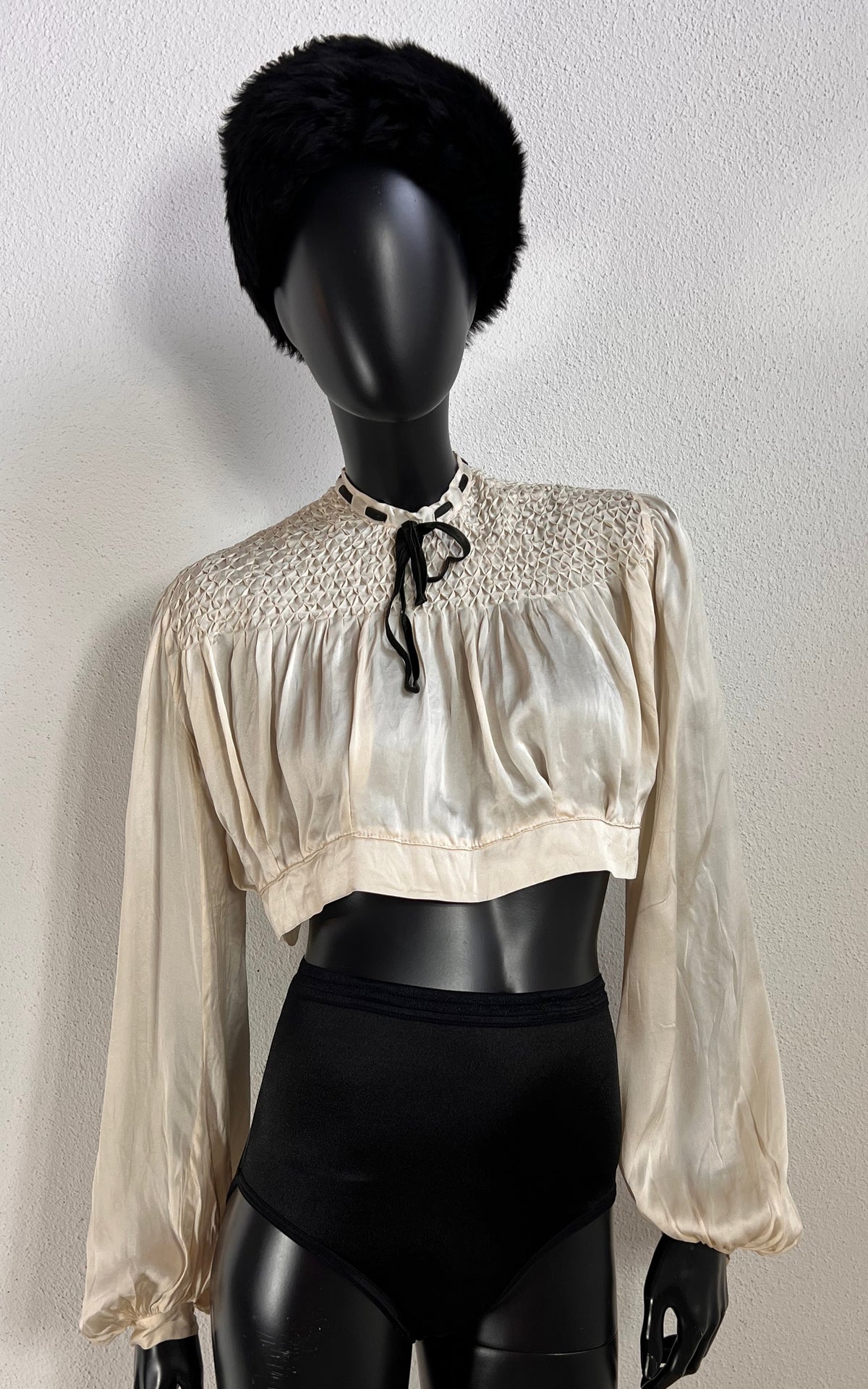 Vintage Reworked Early 20th Century Silk Blouse