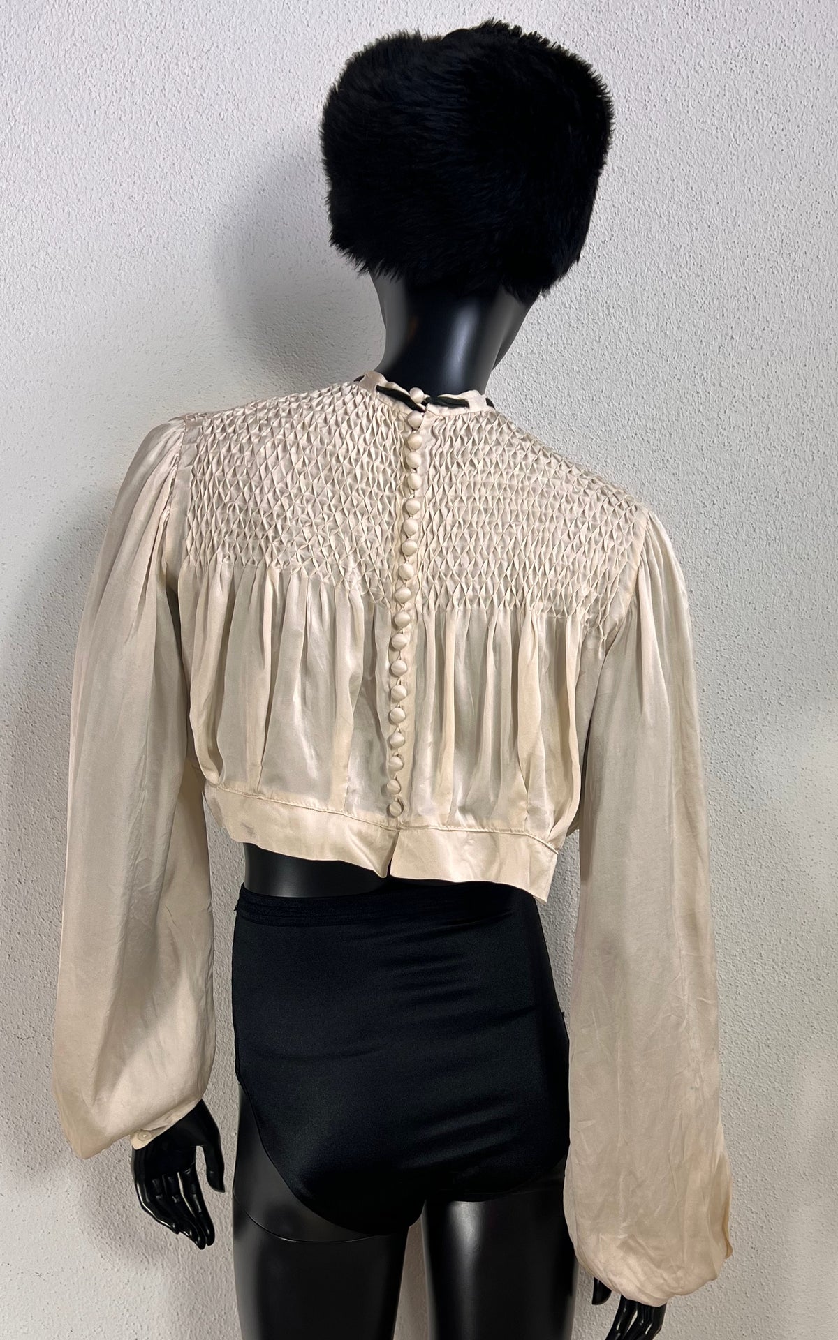 Vintage Reworked Early 20th Century Silk Blouse