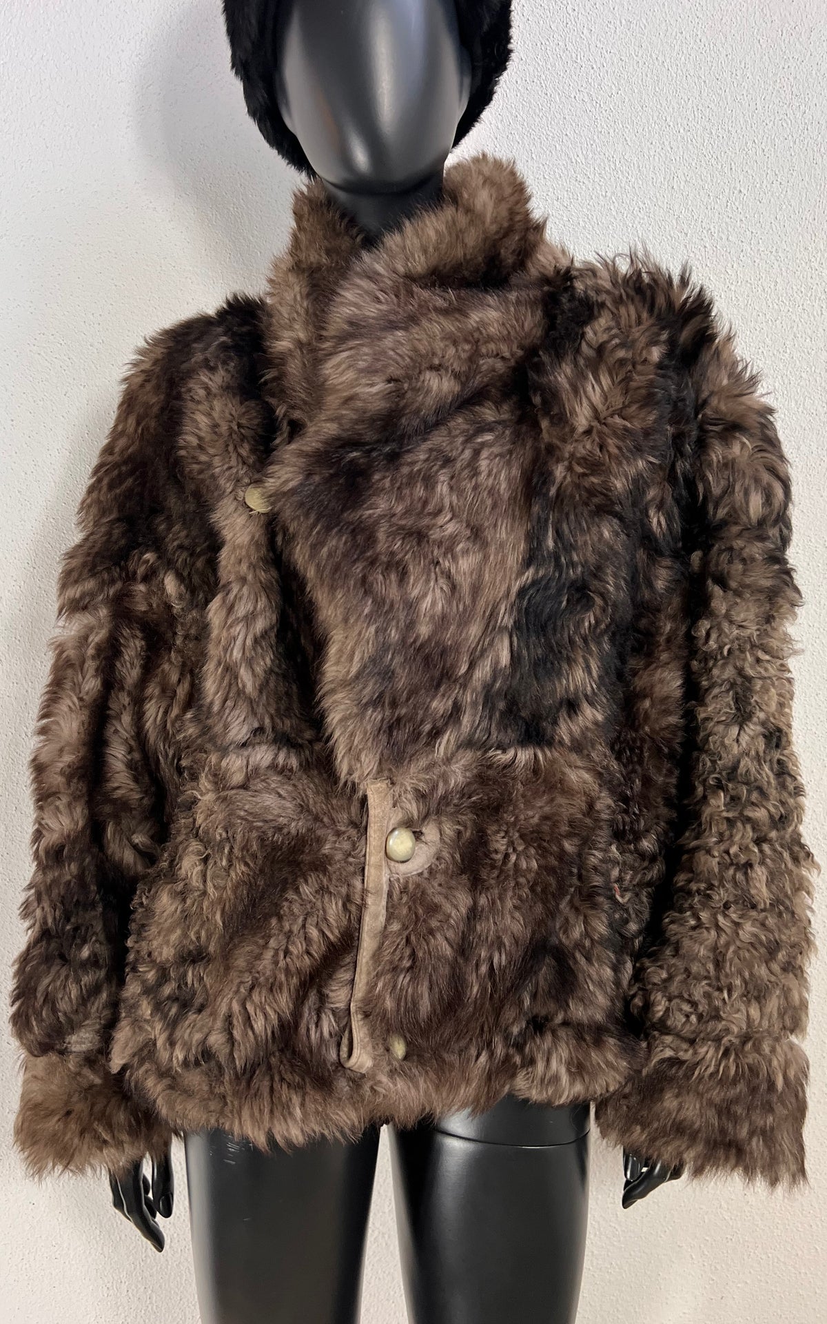 Reworked Curly Lamb Shearling Jacket