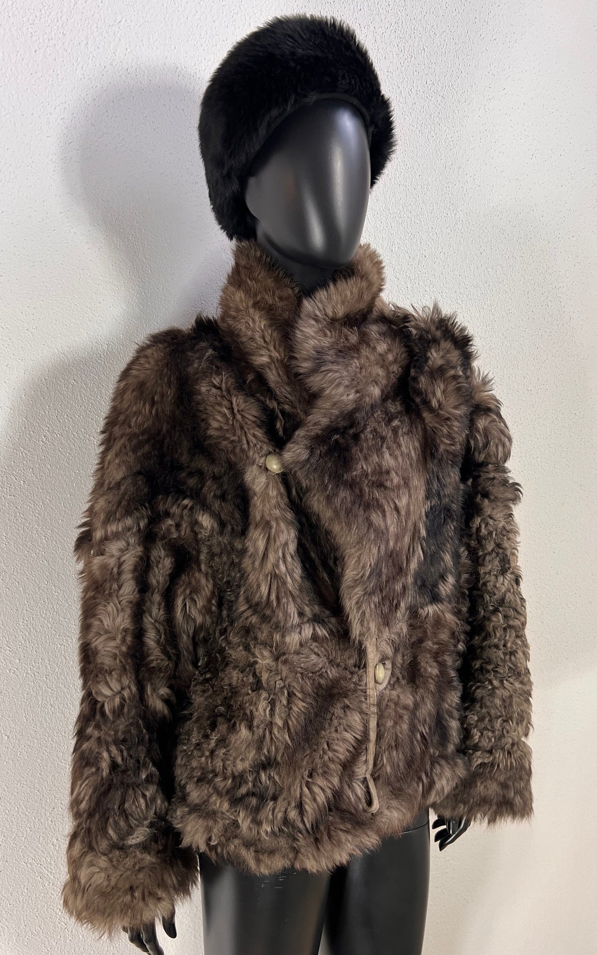 Reworked Curly Lamb Shearling Jacket