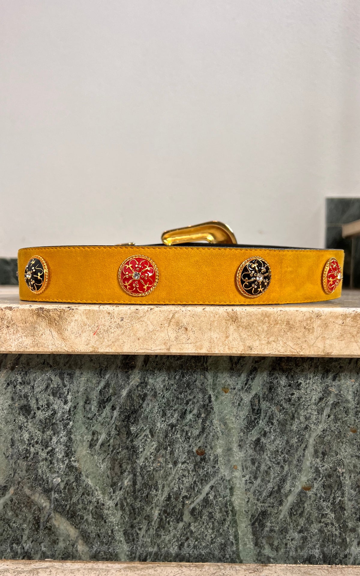 Vintage 80s Escada Suede Statement Belt