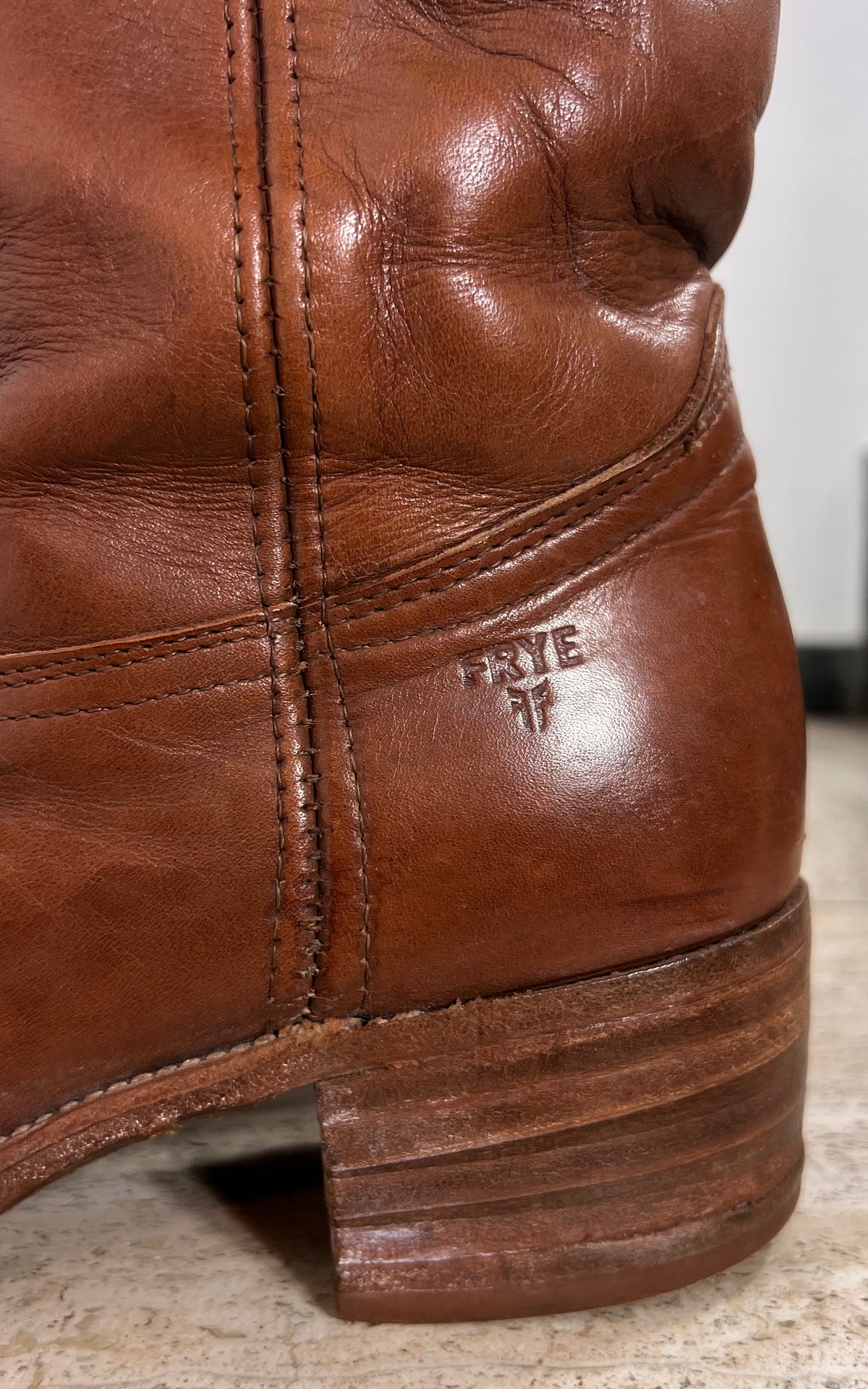 Vintage Frye Campus Brown Leather Boots – Made in USA - 42