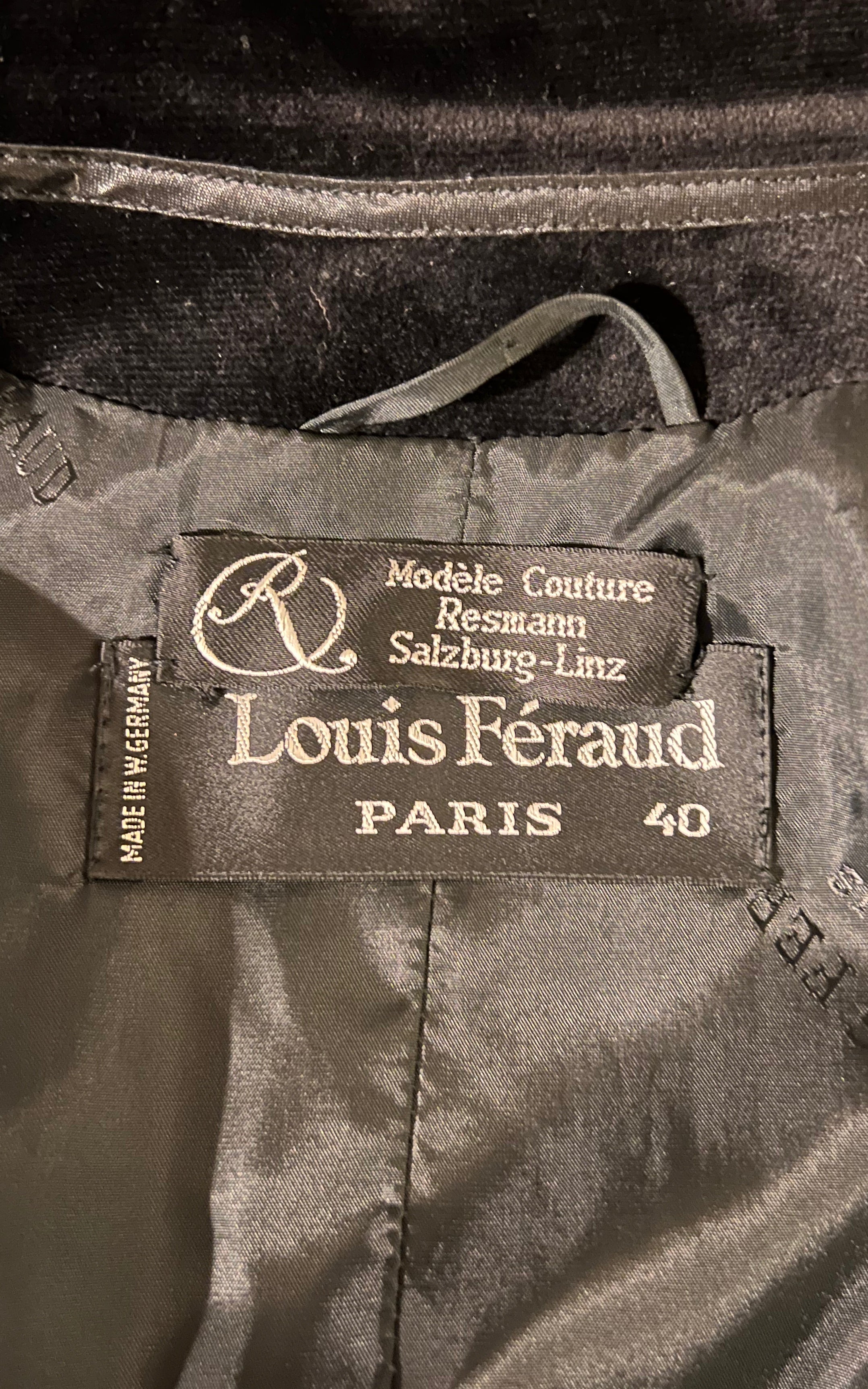 Vintage 70s Louis Feraud Velvet Coat