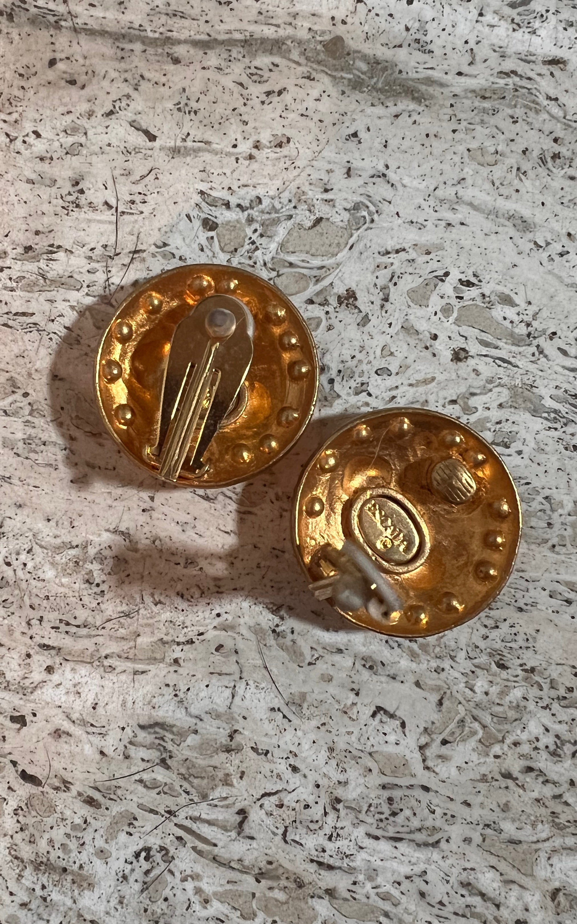 Vintage 90s Escada Roses Clip Ons