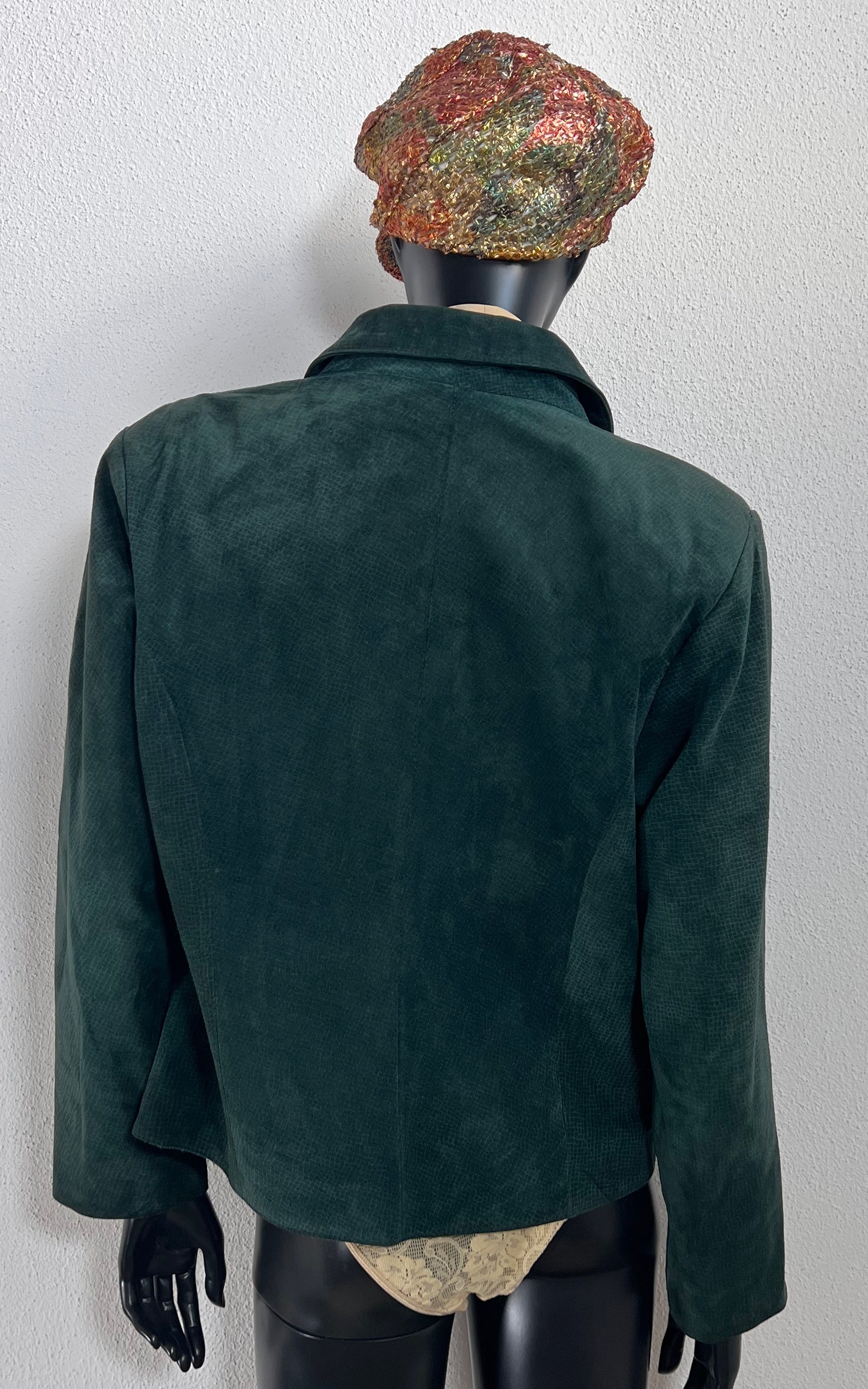 Vintage 90s Suede Snake Leather Jacket