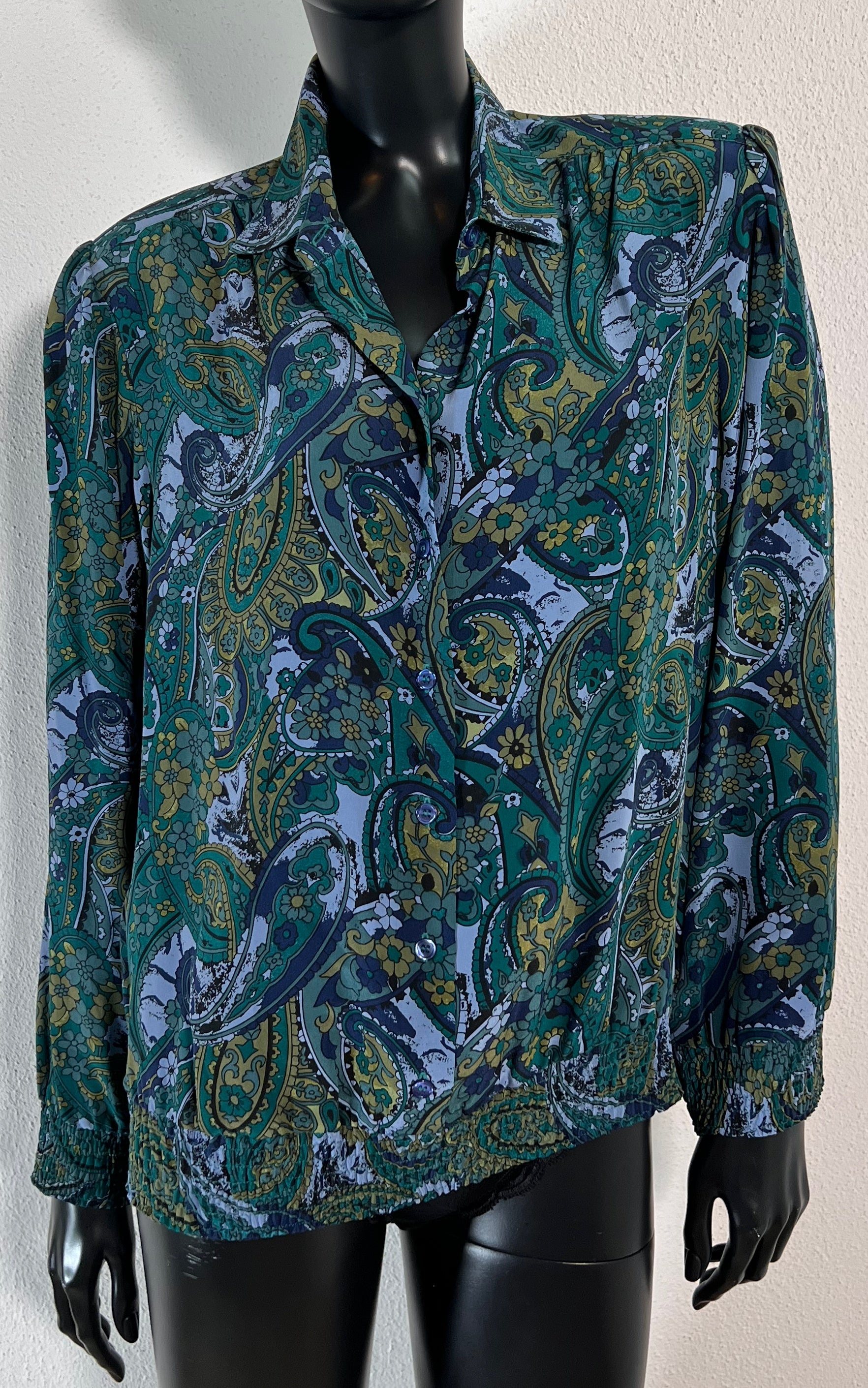 Vintage Paisley Silk Blouse