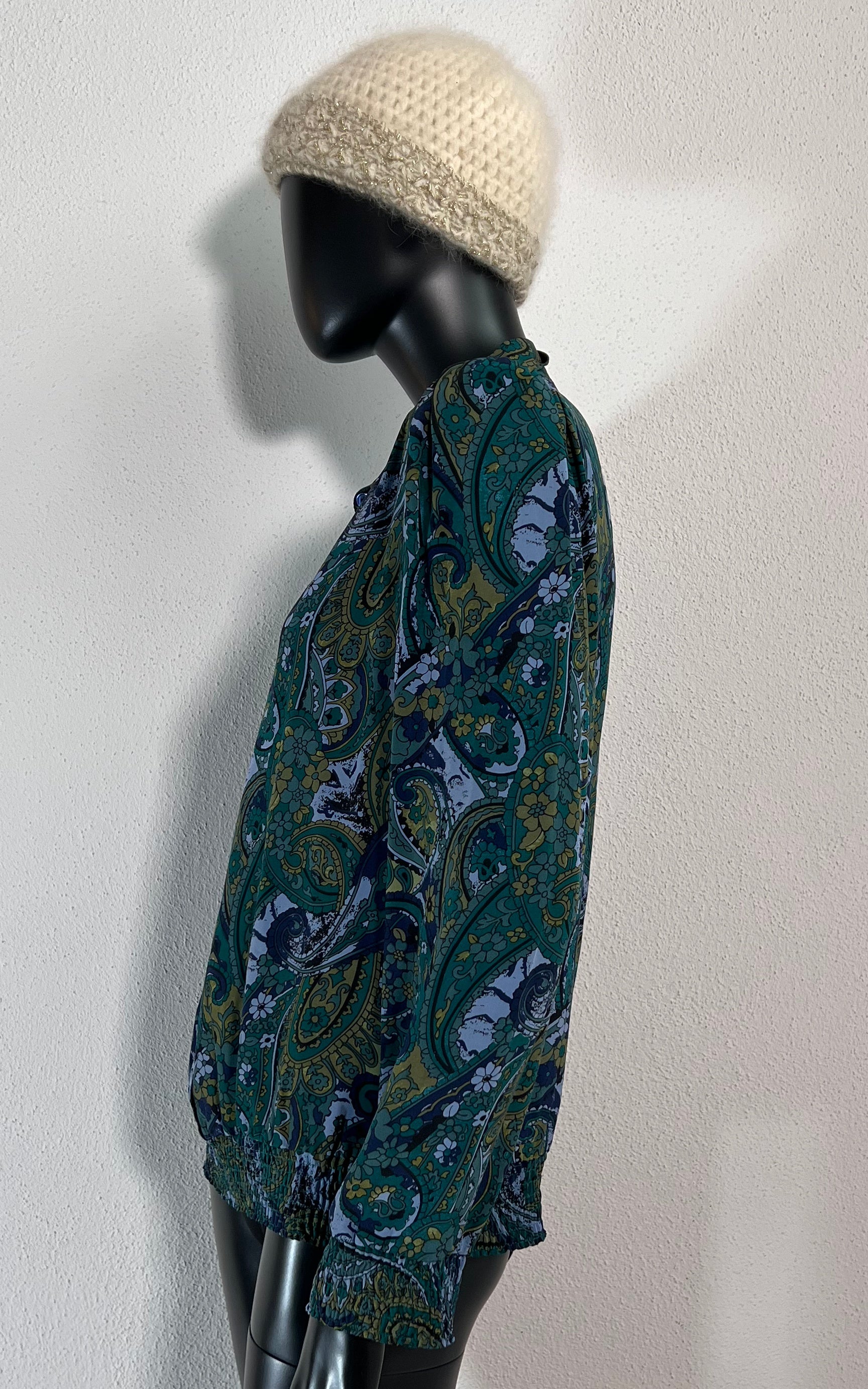 Vintage Paisley Silk Blouse