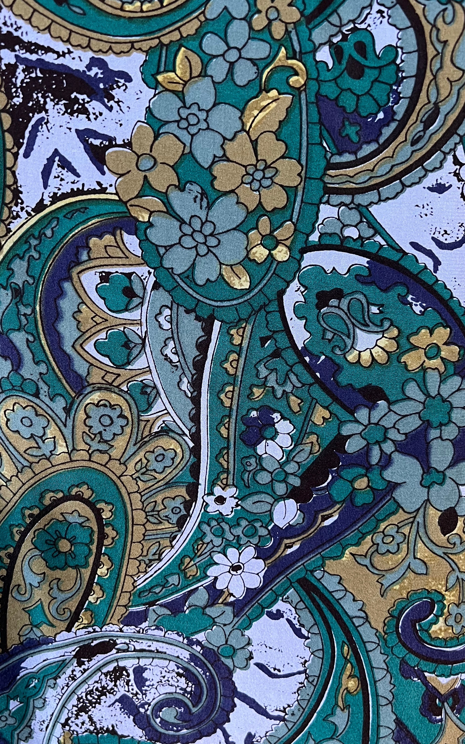 Vintage Paisley Silk Skirt