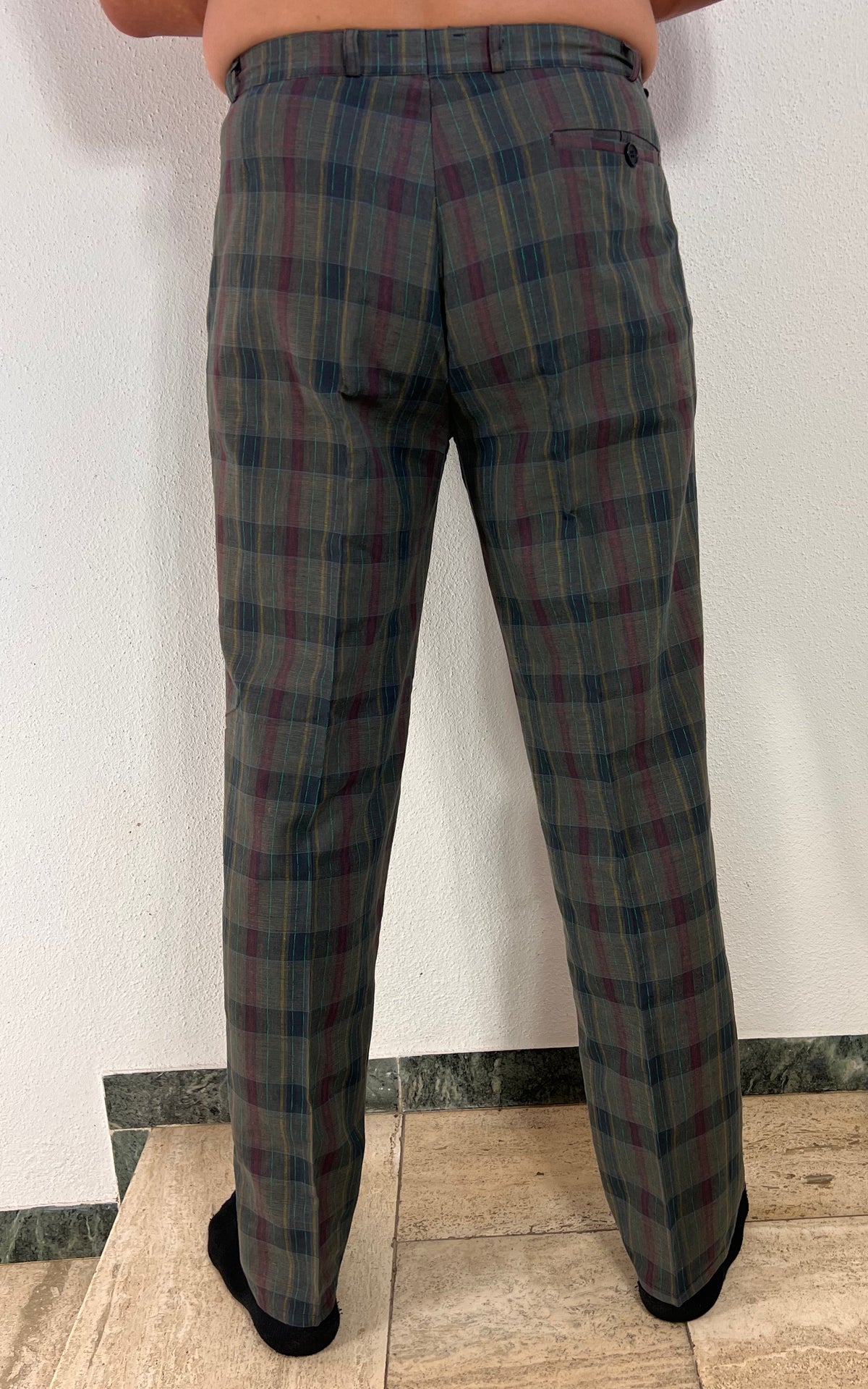 Vintage MENS L’Uomo di Bronco Plaid Trousers