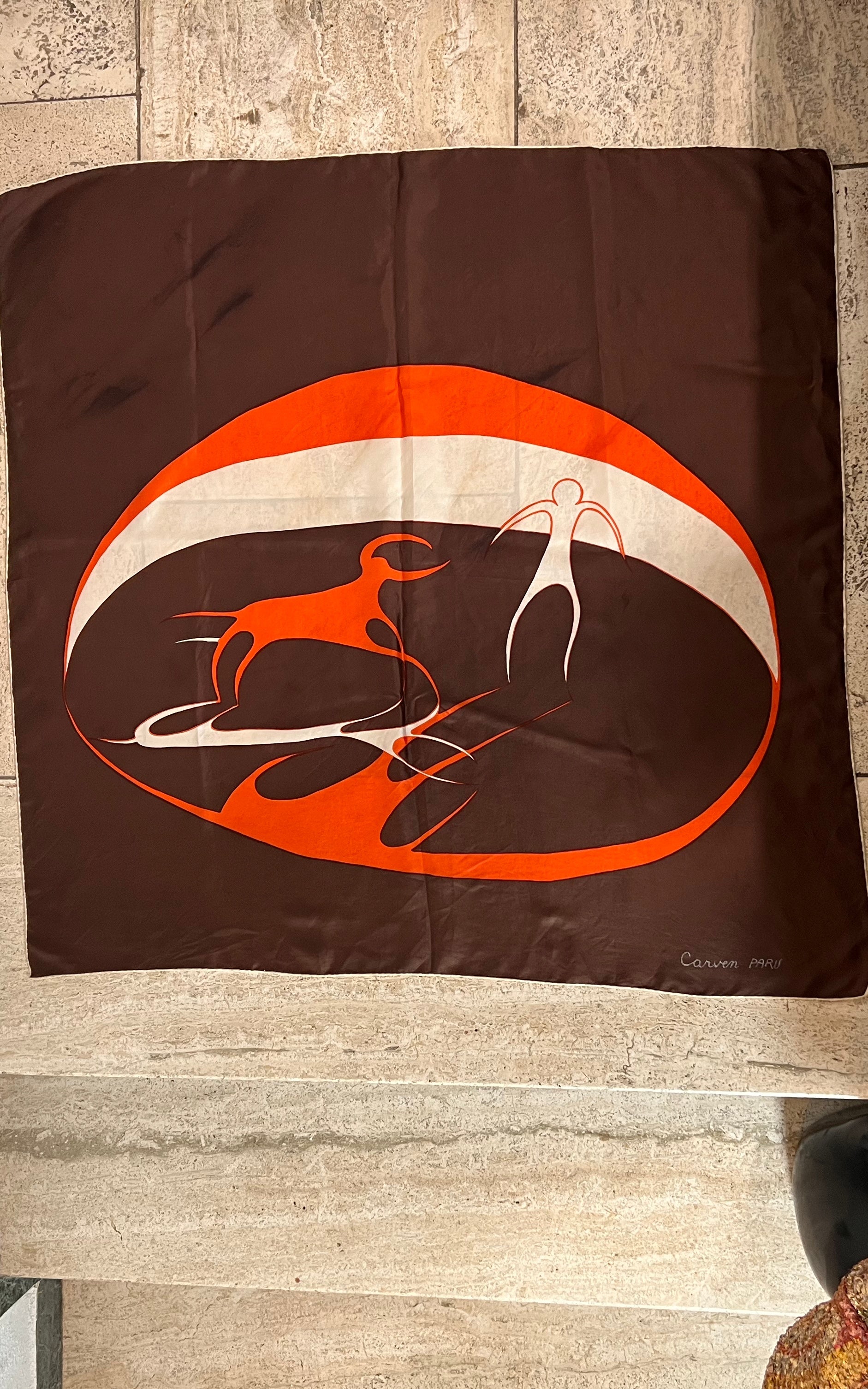 Vintage Carven Paris Silk Foulard
