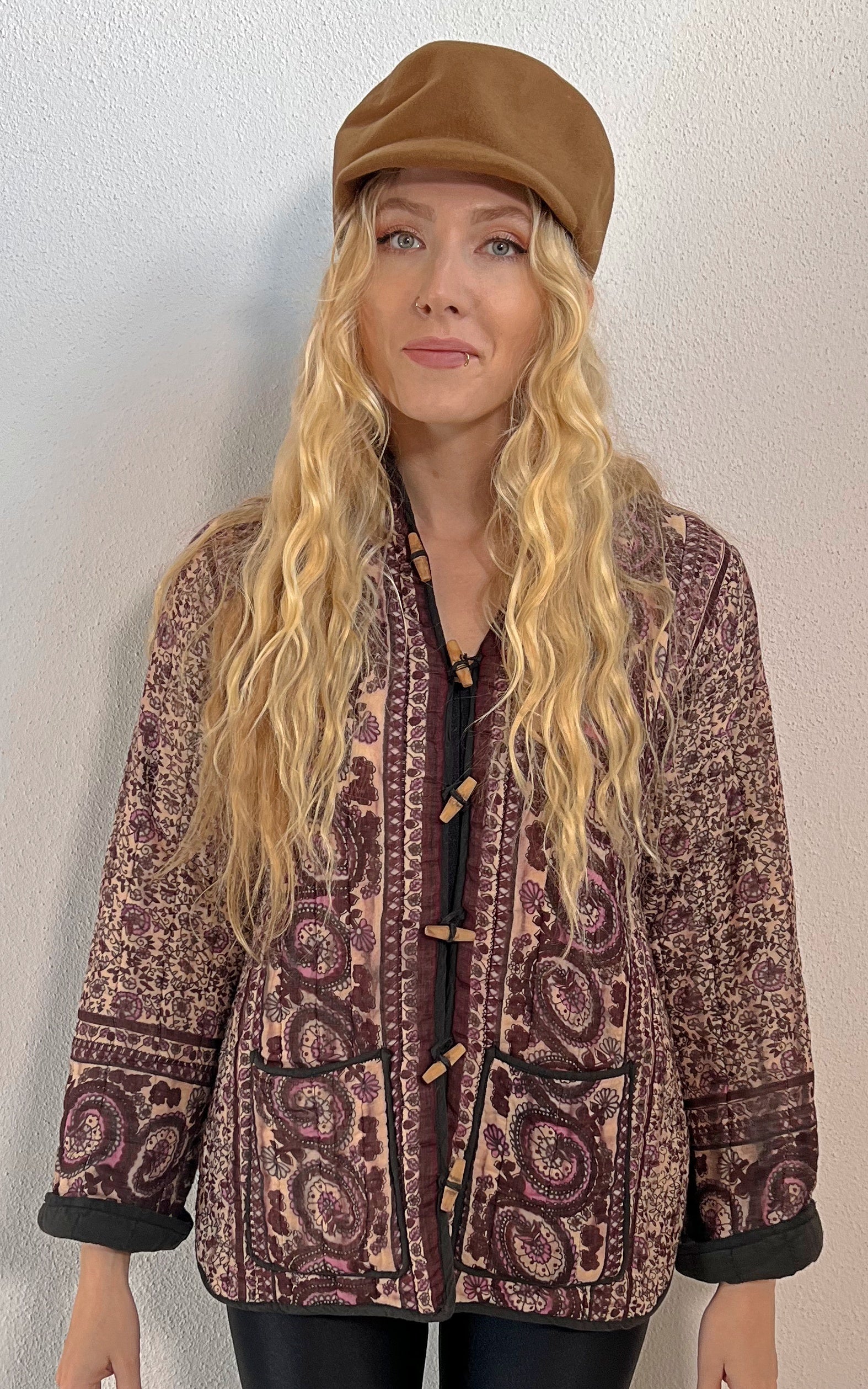 Vintage 70s Indian Qulited Jacket