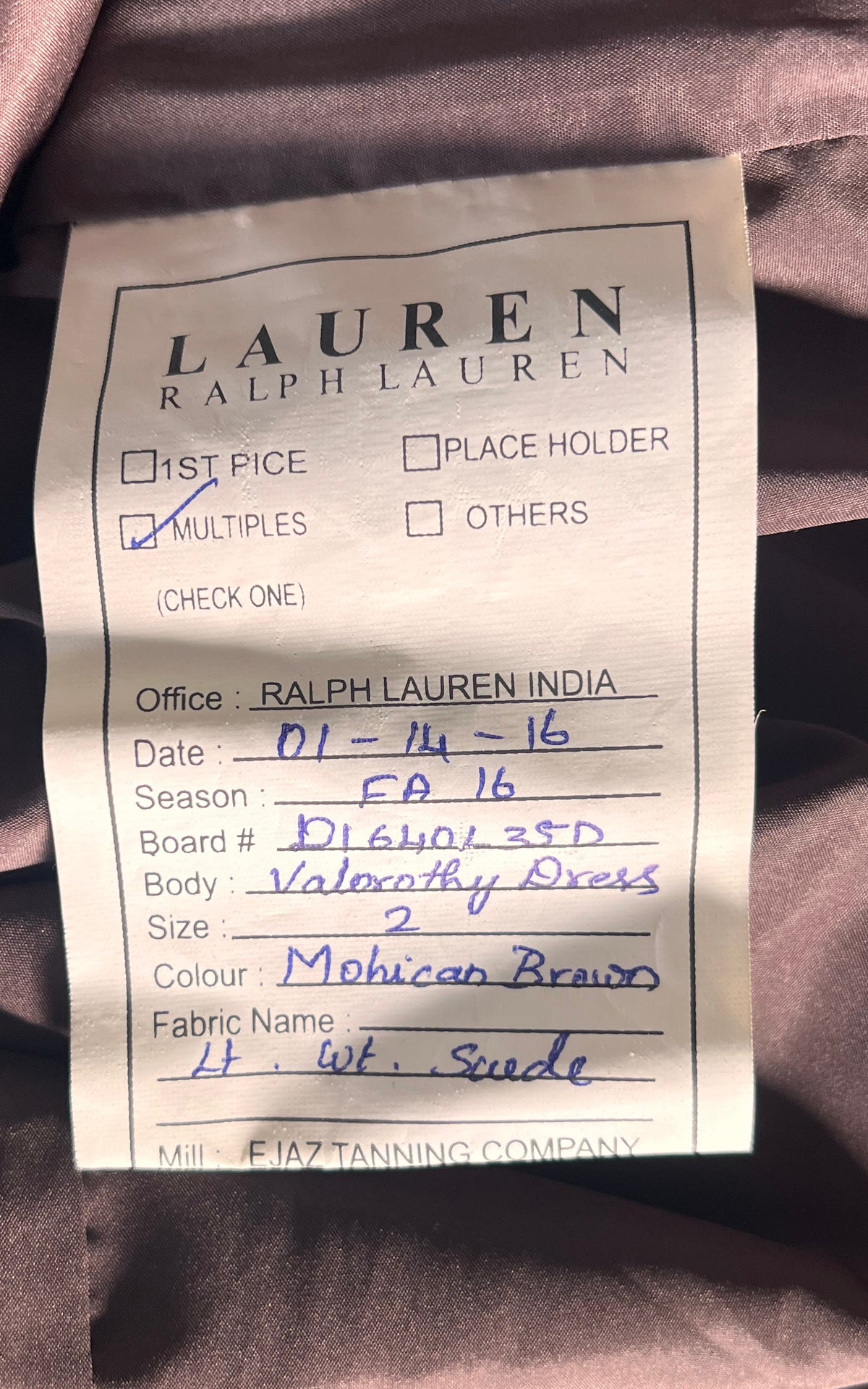 Lauren Ralph Lauren Brown Suede Shirt Dress