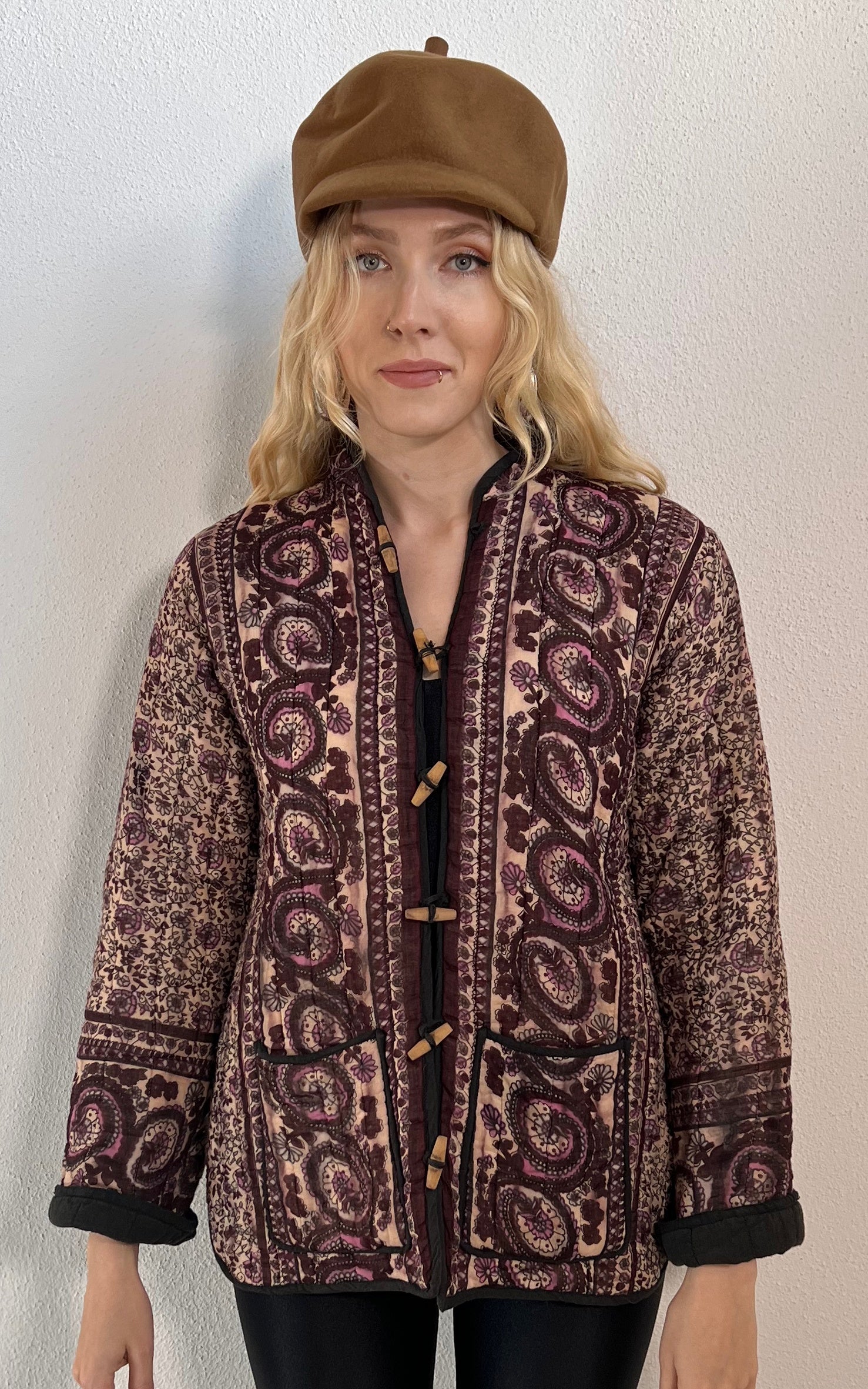 Vintage 70s Indian Qulited Jacket