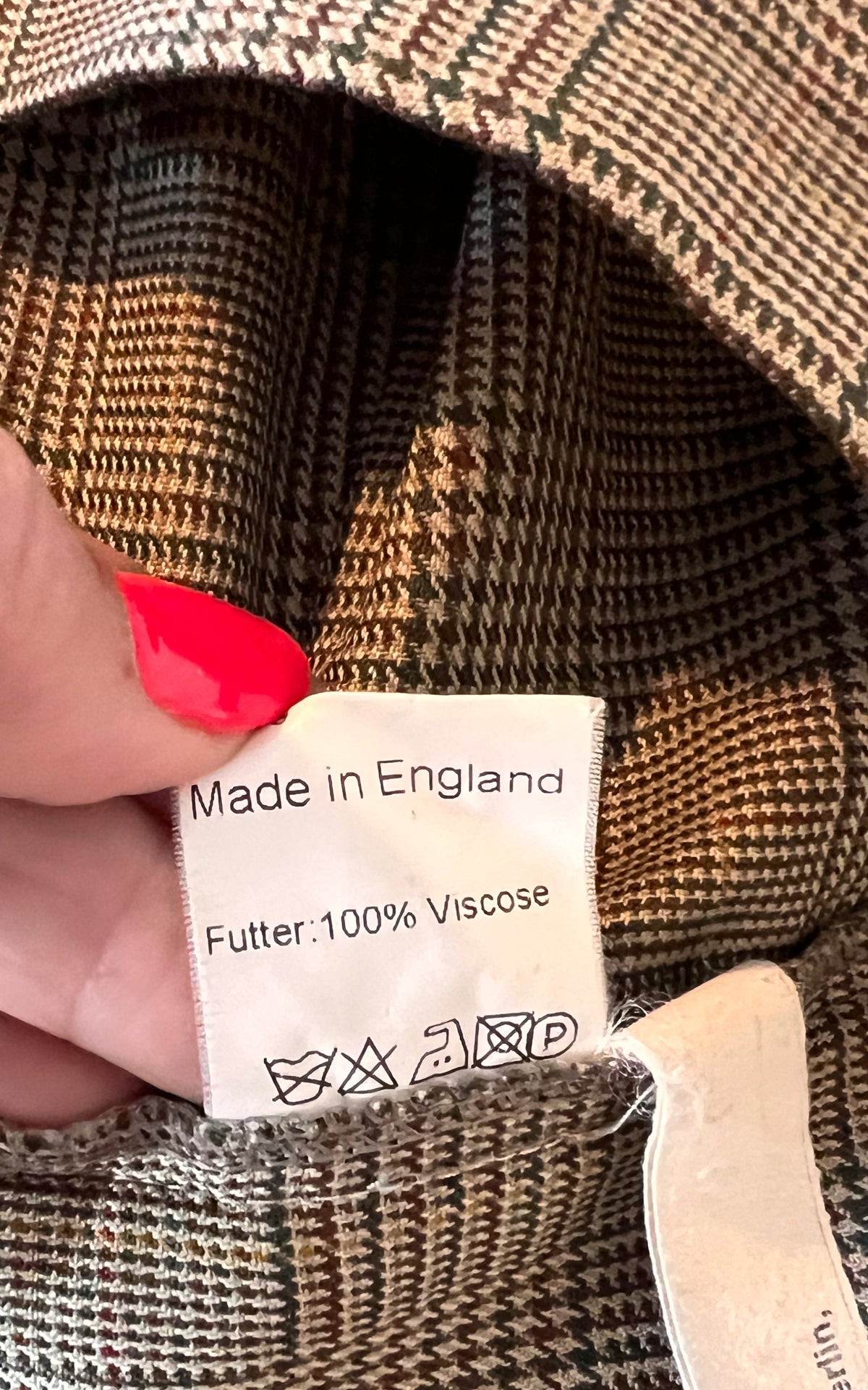 Vintage Wool & Cashmere Plaid Trousers